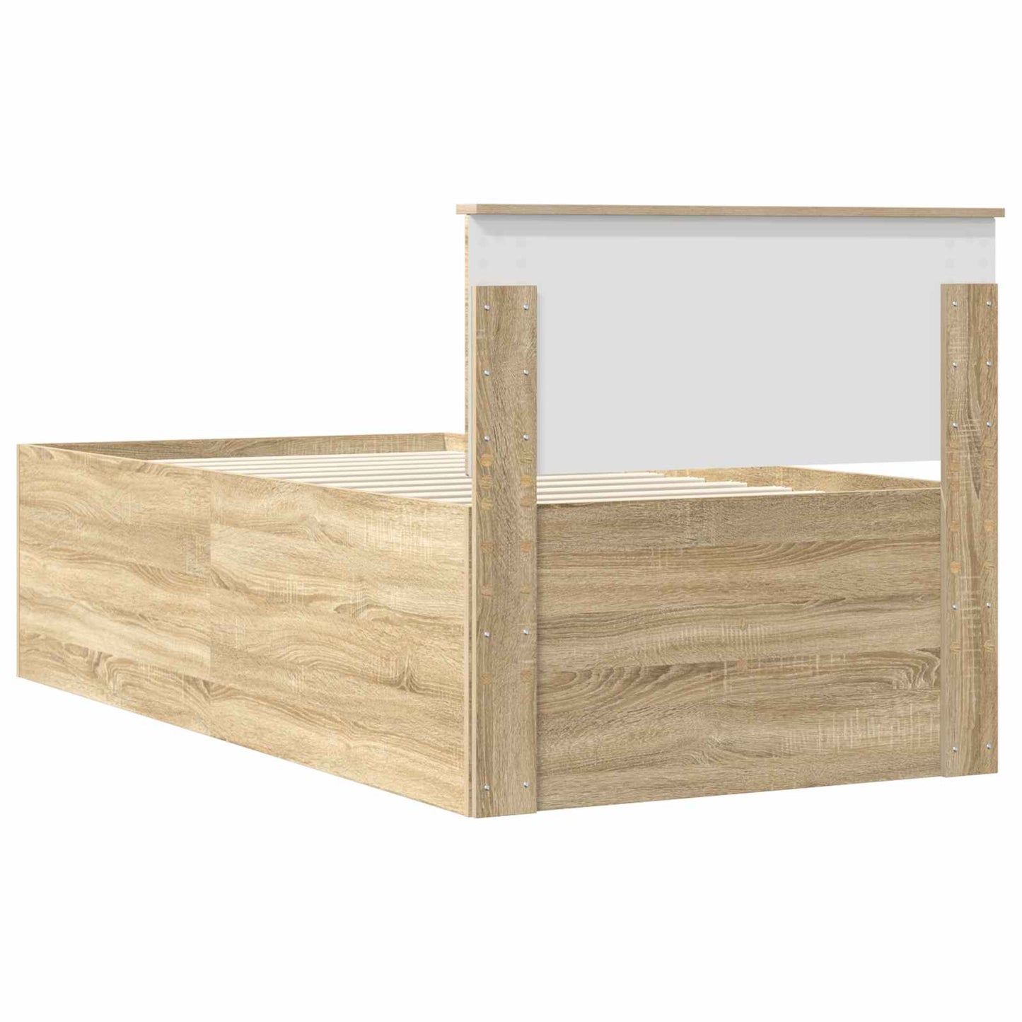 vidaXL Καναπές Κρεβάτι με συρτάρι Σονομα δρυς και Μαύρο 90 x 190 cm