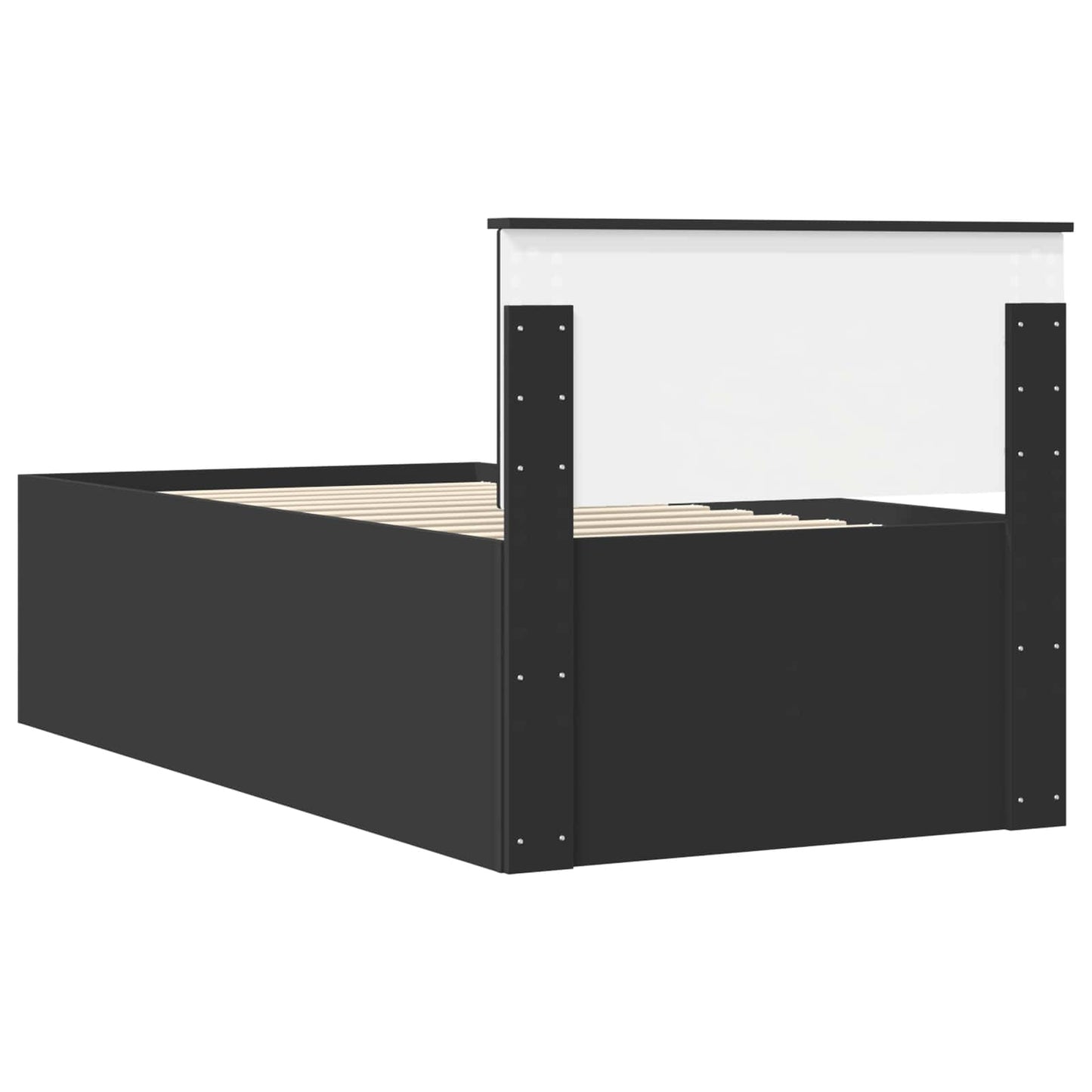 vidaXL Καναπές Κρεβάτι με συρτάρι Μαύρο 90 x 200 cm Επεξεργασμένο ξύλο