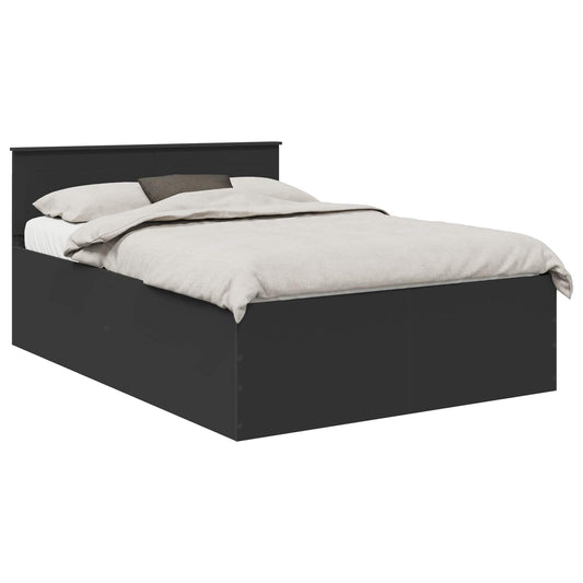 vidaXL Σκελετός Κρεβατιού Μαύρο 160 x 200 cm Επεξεργασμένο ξύλο