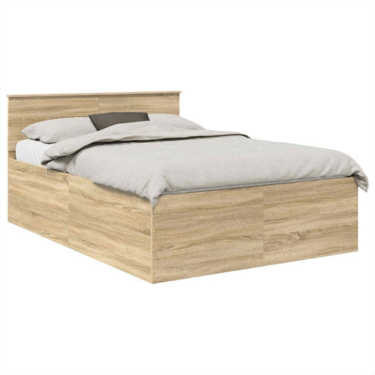 vidaXL Σκελετός Κρεβατιού Δρύς Sonoma 150 x 200 cm Επεξεργασμένο ξύλο