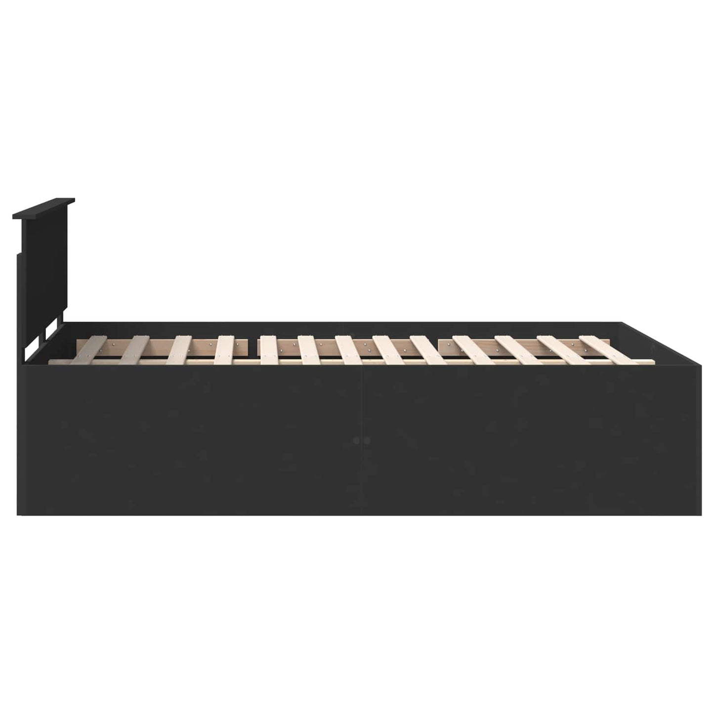 vidaXL Σκελετός Κρεβατιού Μαύρο 140 x 190 cm Επεξεργασμένο ξύλο