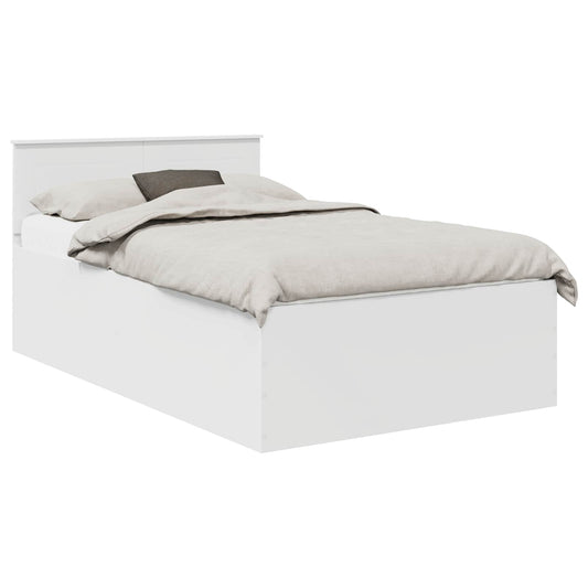 vidaXL Σκελετός Κρεβατιού Λευκό 135 x 190 cm Επεξεργασμένο ξύλο