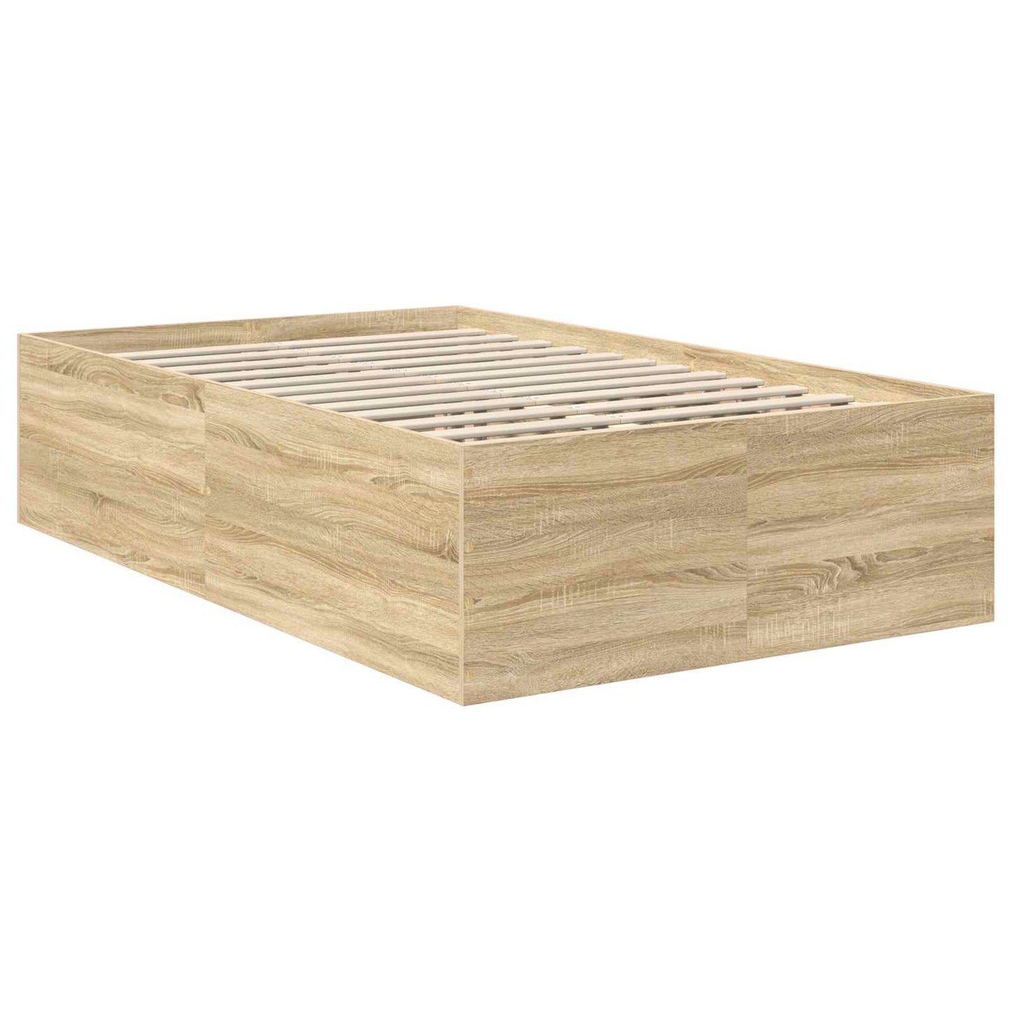 vidaXL Σκελετός Κρεβατιού Δρύς Sonoma 135 x 190 cm Επεξεργασμένο ξύλο