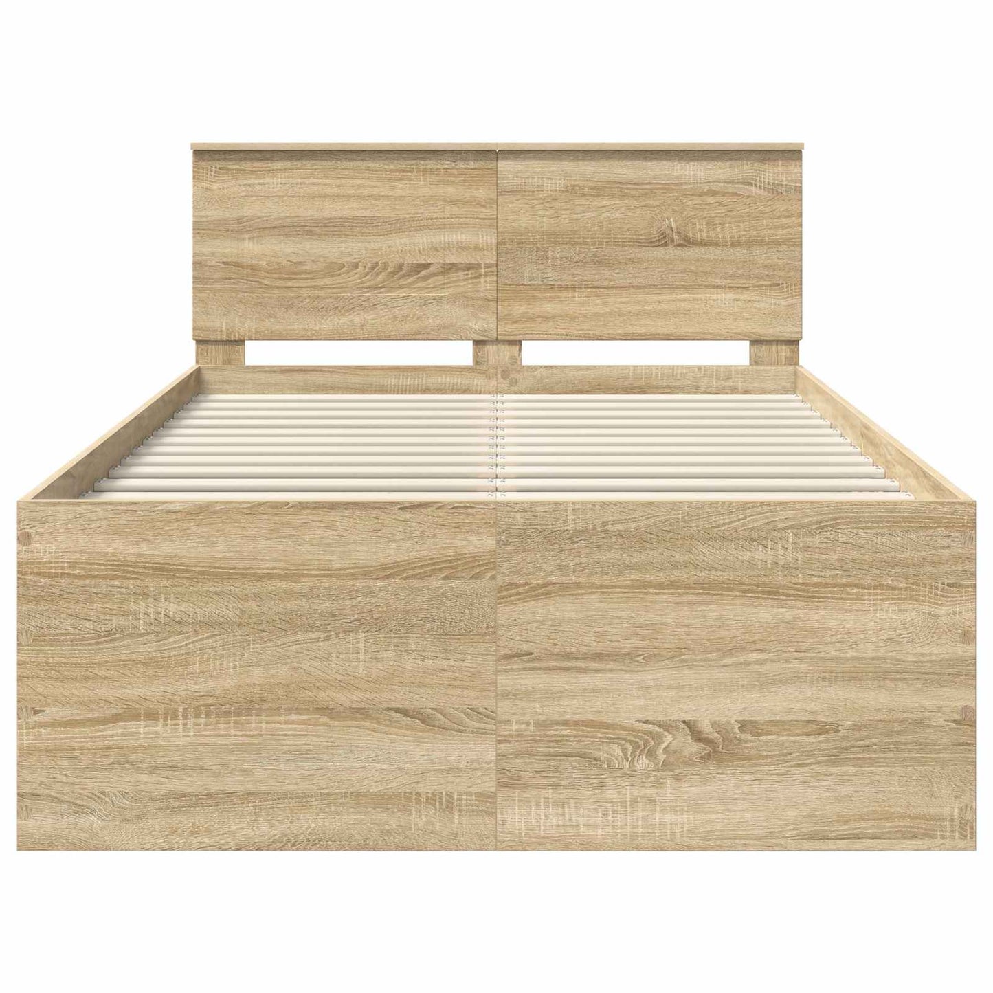 vidaXL Σκελετός Κρεβατιού Δρύς Sonoma 135 x 190 cm Επεξεργασμένο ξύλο