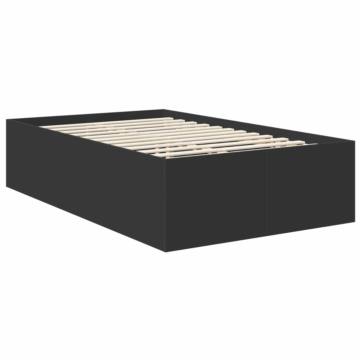 vidaXL Σκελετός Κρεβατιού Μαύρο 120 x 190 cm Επεξεργασμένο ξύλο