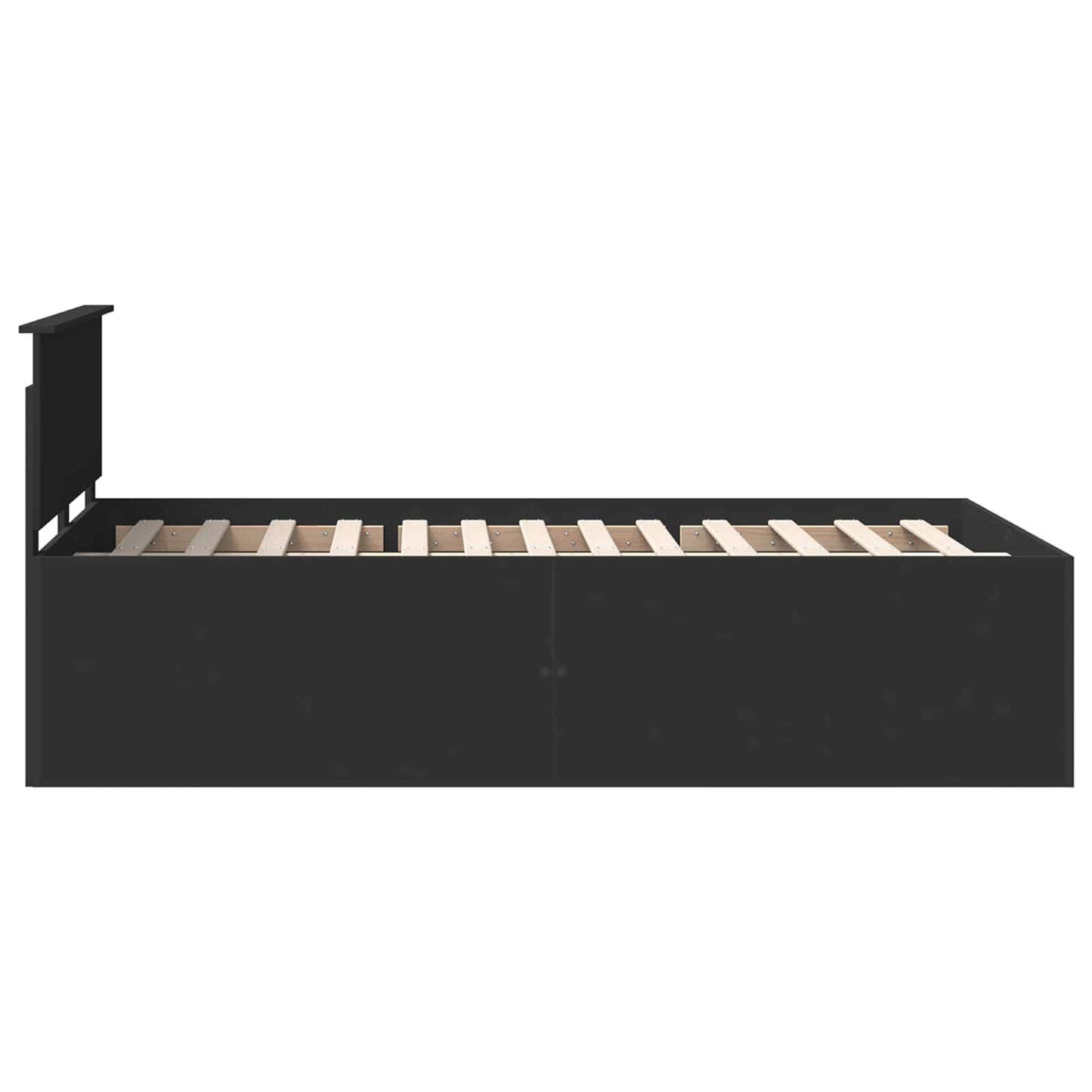 vidaXL Σκελετός Κρεβατιού Μαύρο 120 x 190 cm Επεξεργασμένο ξύλο