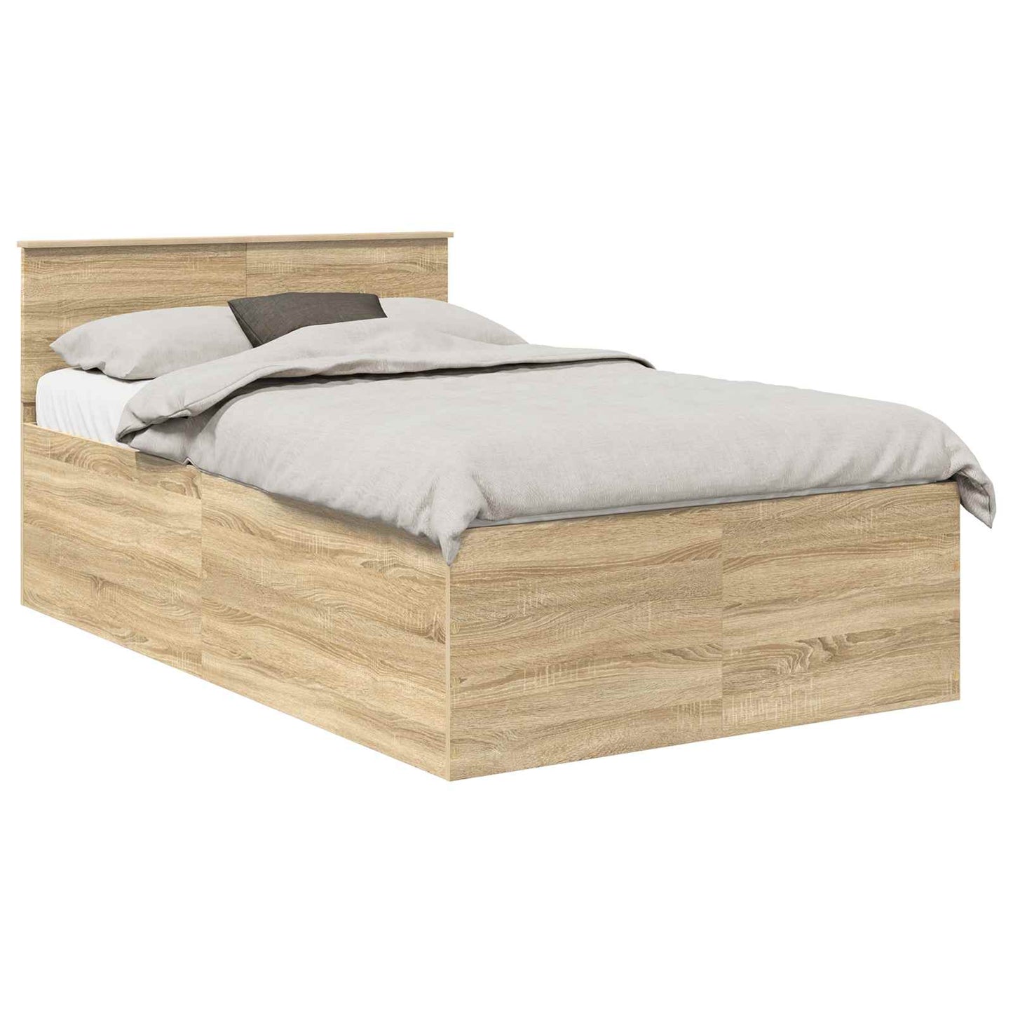 vidaXL Σκελετός Κρεβατιού Δρύς Sonoma 120 x 200 cm Επεξεργασμένο ξύλο