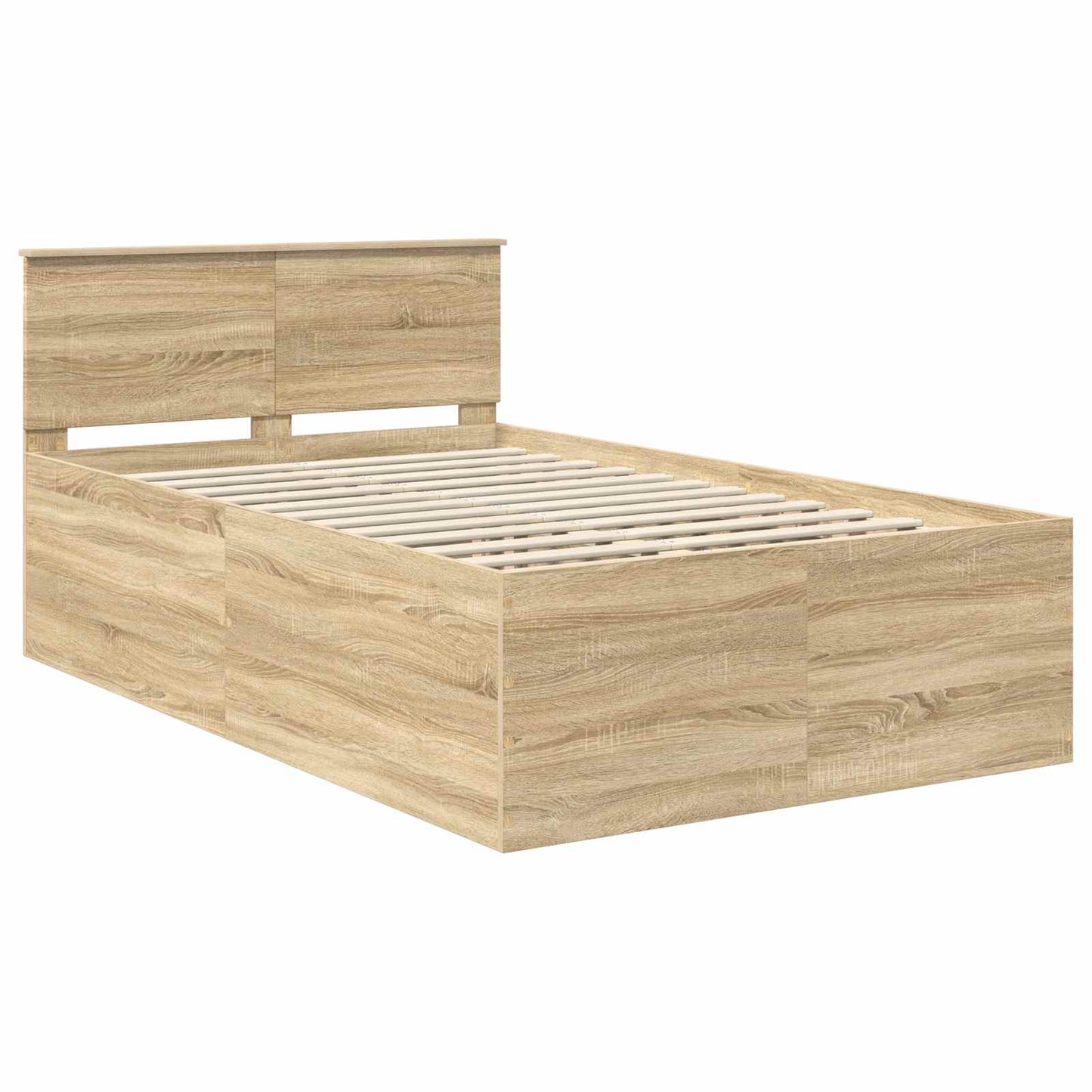 vidaXL Σκελετός Κρεβατιού Δρύς Sonoma 120 x 200 cm Επεξεργασμένο ξύλο