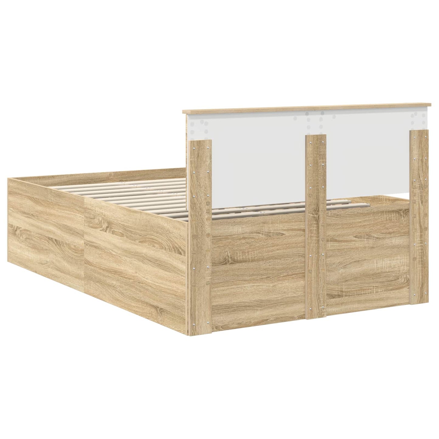 vidaXL Σκελετός Κρεβατιού Δρύς Sonoma 120 x 200 cm Επεξεργασμένο ξύλο