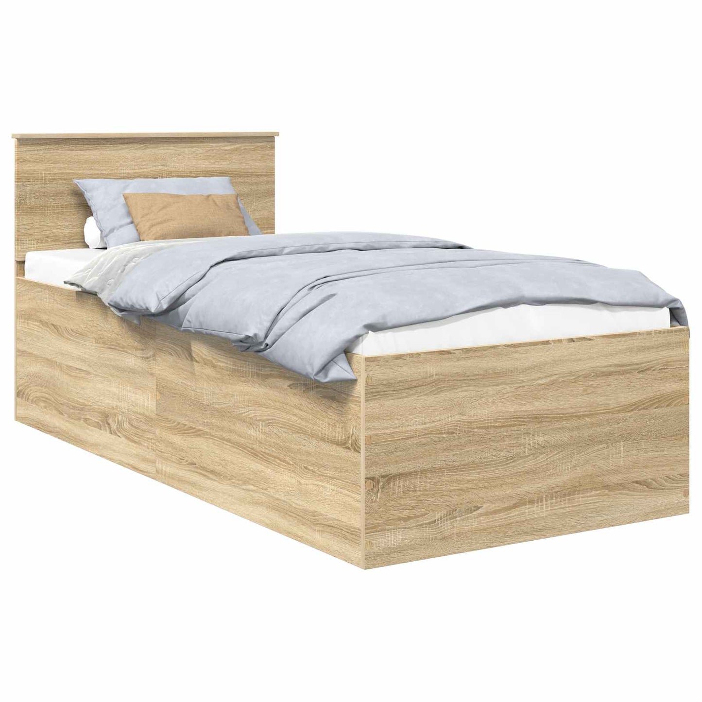 vidaXL Σκελετός Κρεβατιού Δρύς Sonoma 120 x 200 cm Επεξεργασμένο ξύλο