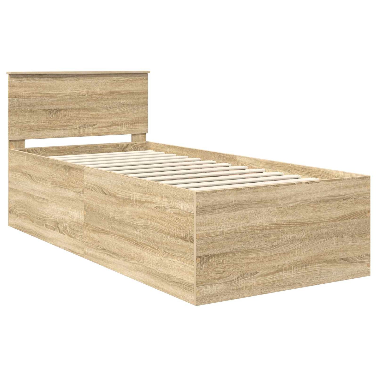 vidaXL Σκελετός Κρεβατιού Δρύς Sonoma 120 x 200 cm Επεξεργασμένο ξύλο