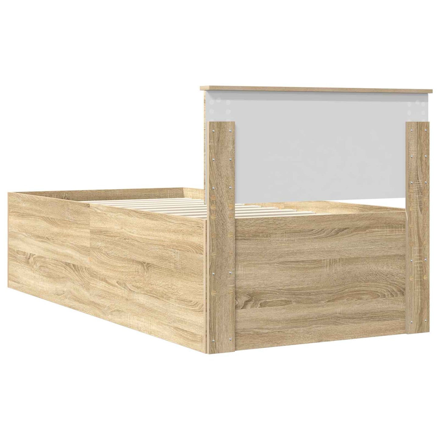 vidaXL Σκελετός Κρεβατιού Δρύς Sonoma 120 x 200 cm Επεξεργασμένο ξύλο