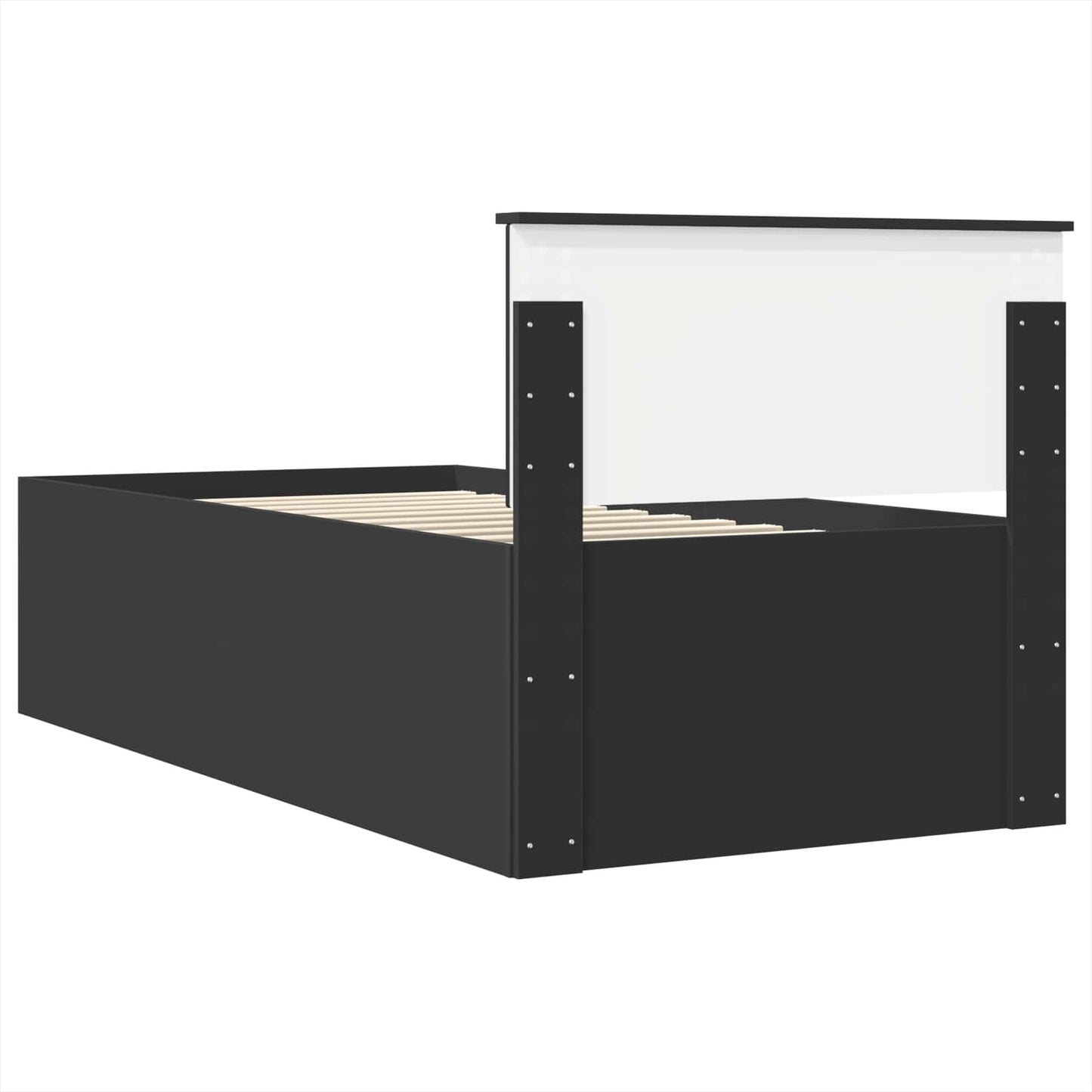 vidaXL Σκελετός Κρεβατιού Μαύρο 90 x 190 cm Επεξεργασμένο ξύλο