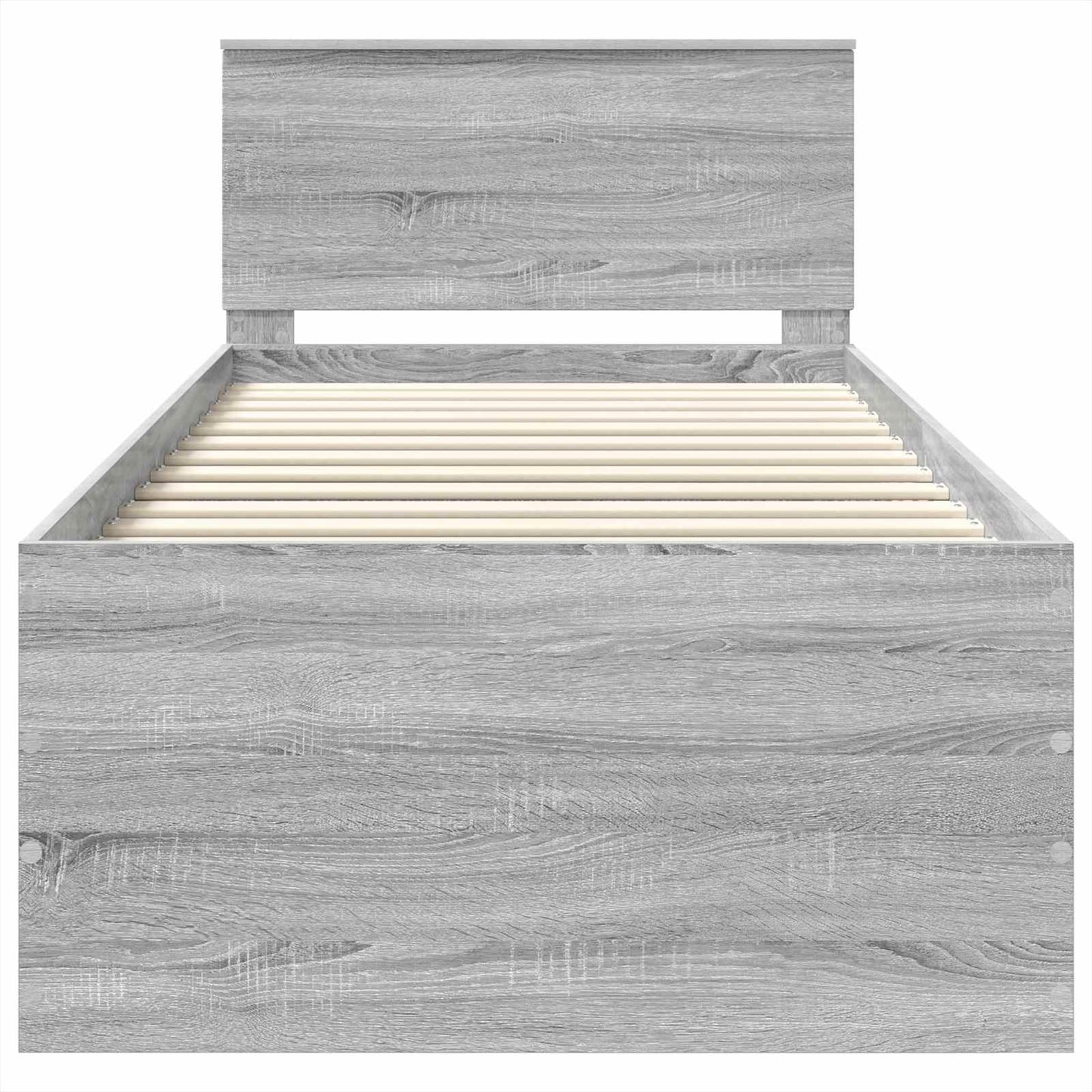 vidaXL Σκελετός Κρεβατιού Γκρίζο Σονομα 75 x 190 cm Επεξεργασμένο ξύλο