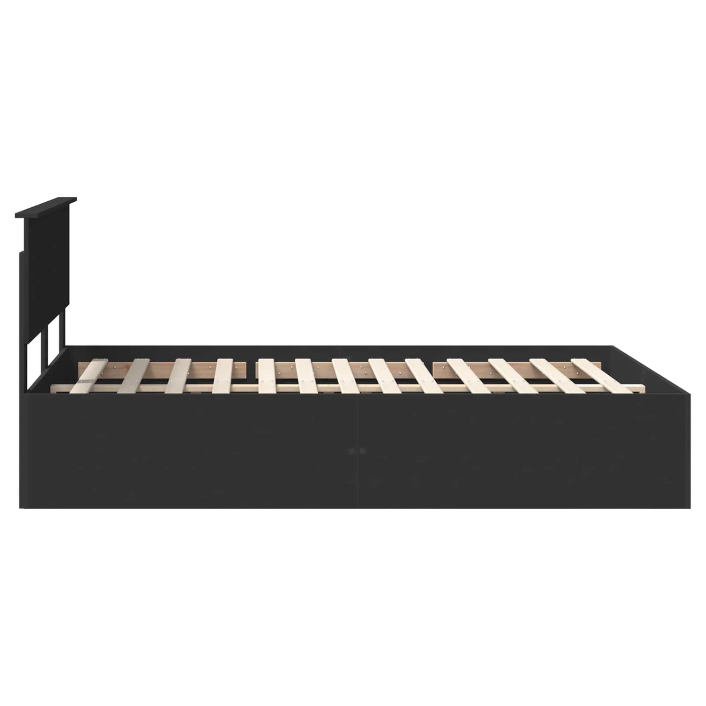vidaXL Σκελετός Κρεβατιού Μαύρο 150 x 200 cm Επεξεργασμένο ξύλο