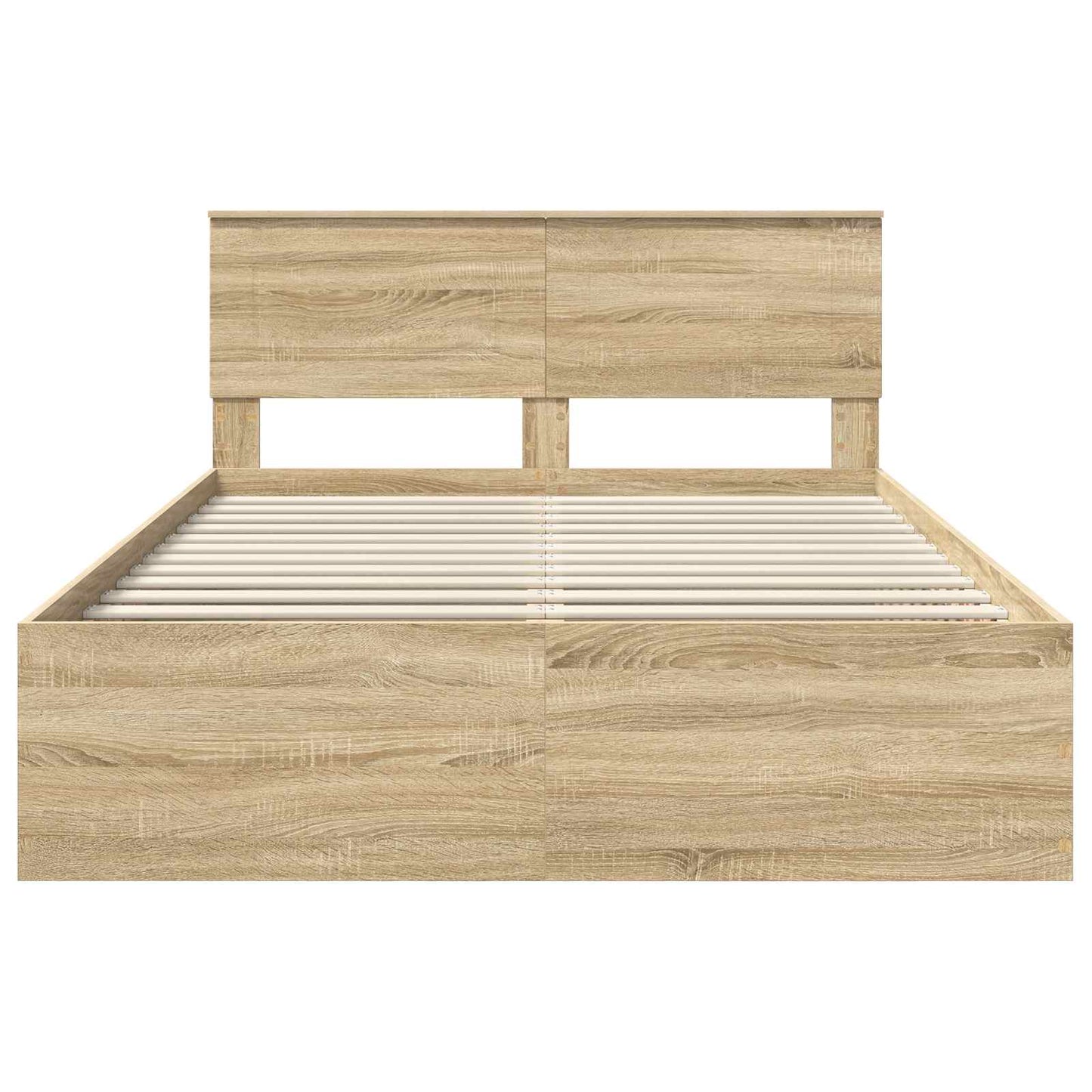 vidaXL Σκελετός Κρεβατιού Δρύς Sonoma 150 x 200 cm Επεξεργασμένο ξύλο
