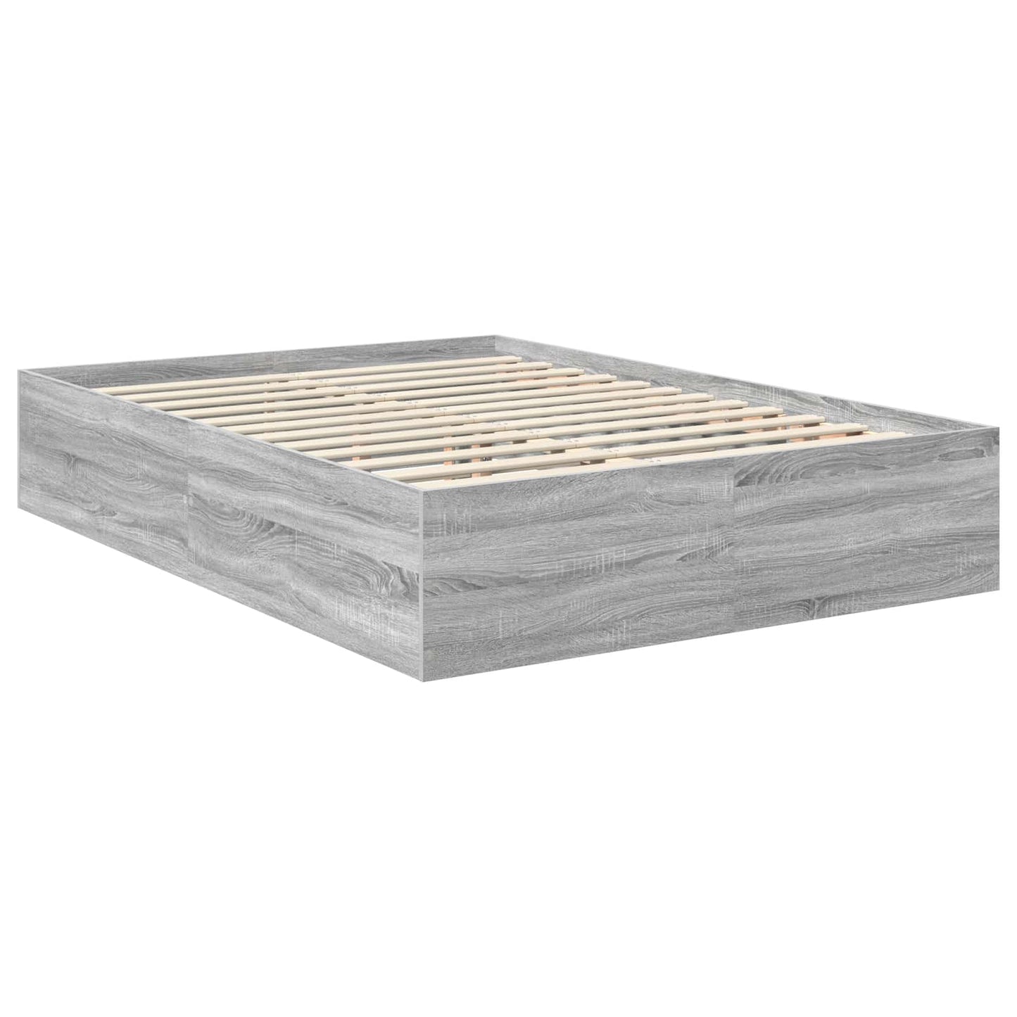 vidaXL Σκελετός Κρεβατιού με κεφαλάρι Γκρίζο Σονομα 140 x 200 cm