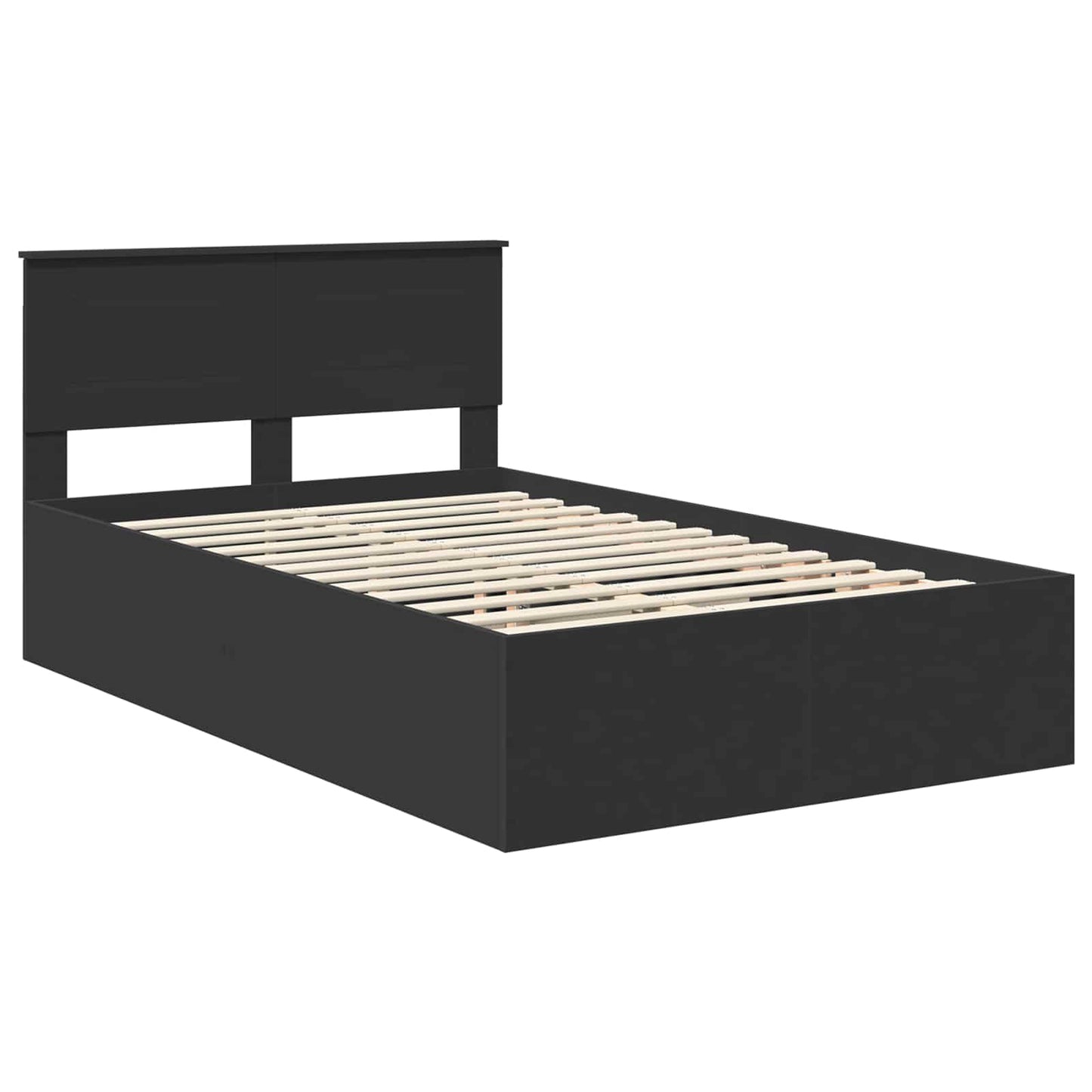 vidaXL Σκελετός Κρεβατιού Μαύρο 120 x 190 cm Επεξεργασμένο ξύλο