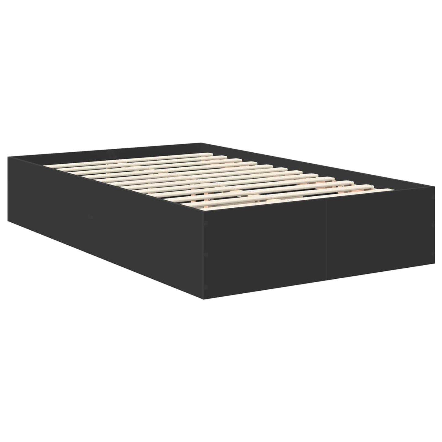 vidaXL Σκελετός Κρεβατιού Μαύρο 120 x 190 cm Επεξεργασμένο ξύλο