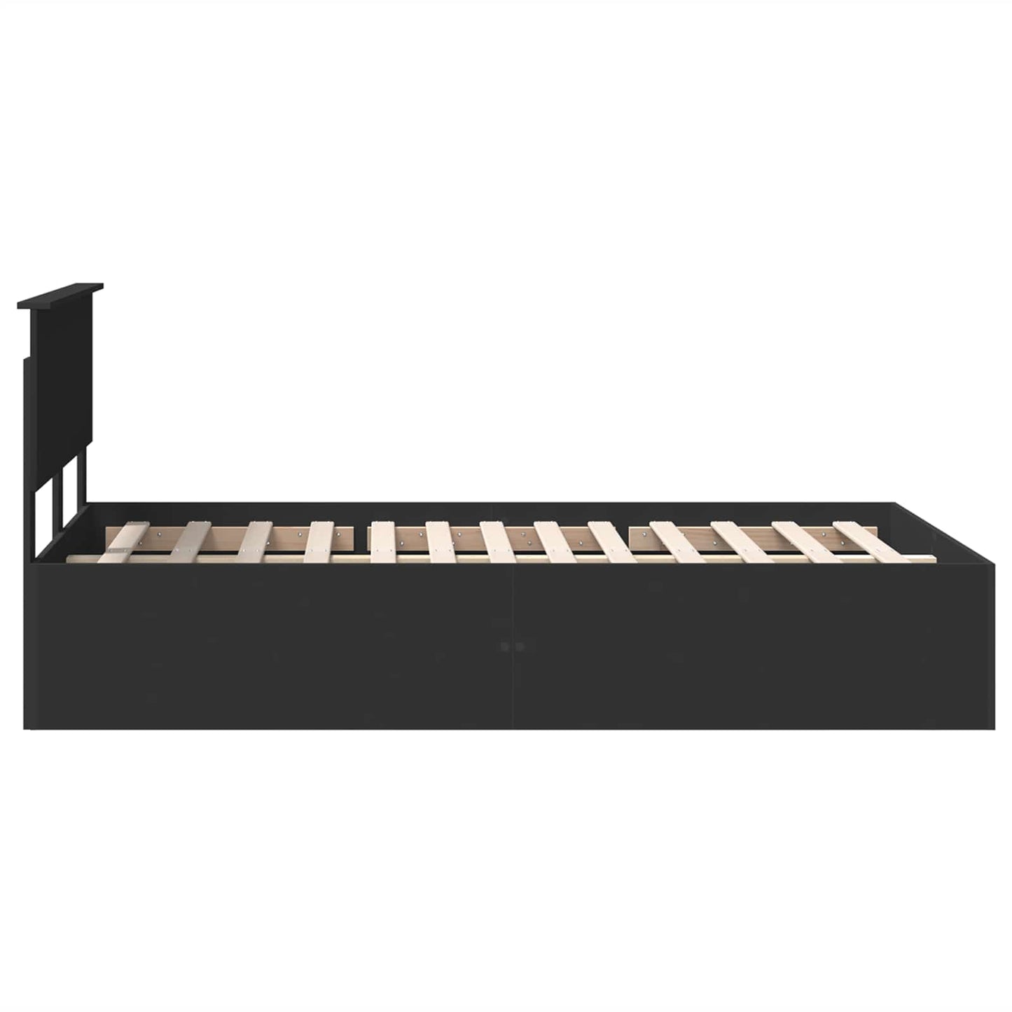 vidaXL Σκελετός Κρεβατιού Μαύρο 120 x 190 cm Επεξεργασμένο ξύλο