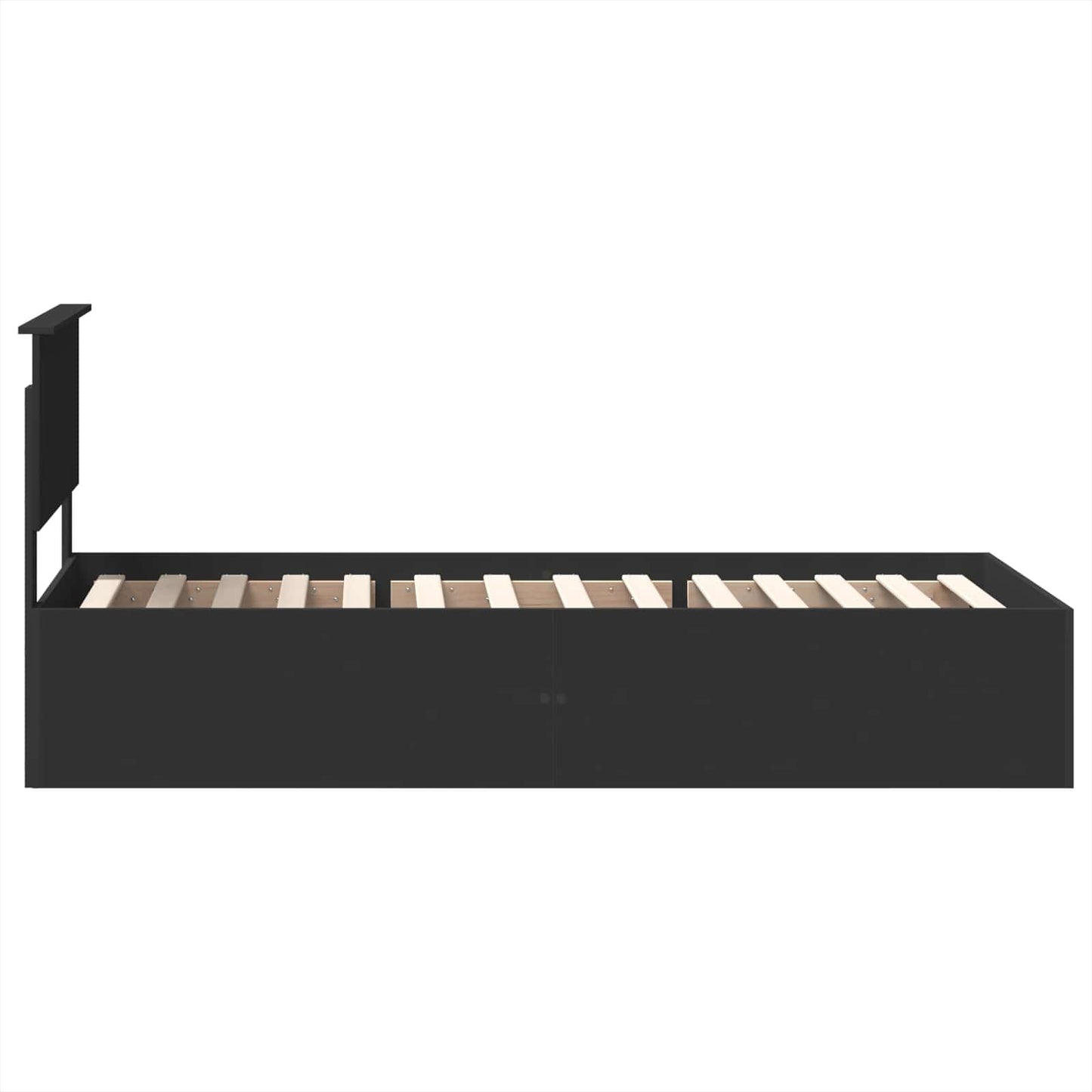 vidaXL Σκελετός Κρεβατιού Μαύρο 120 x 200 cm Επεξεργασμένο ξύλο