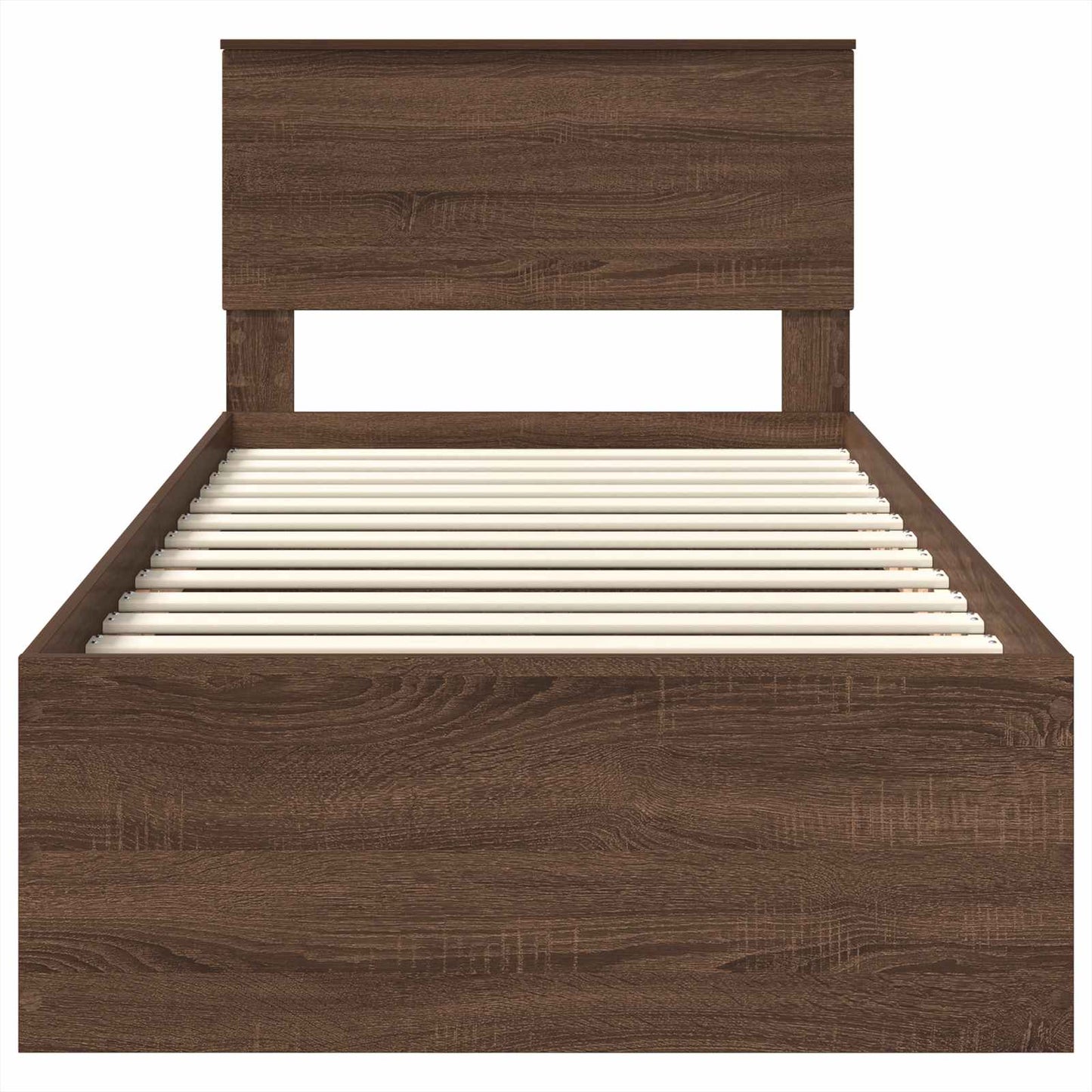 vidaXL Σκελετός Κρεβατιού Καφέ δρυς 120 x 200 cm Επεξεργασμένο ξύλο