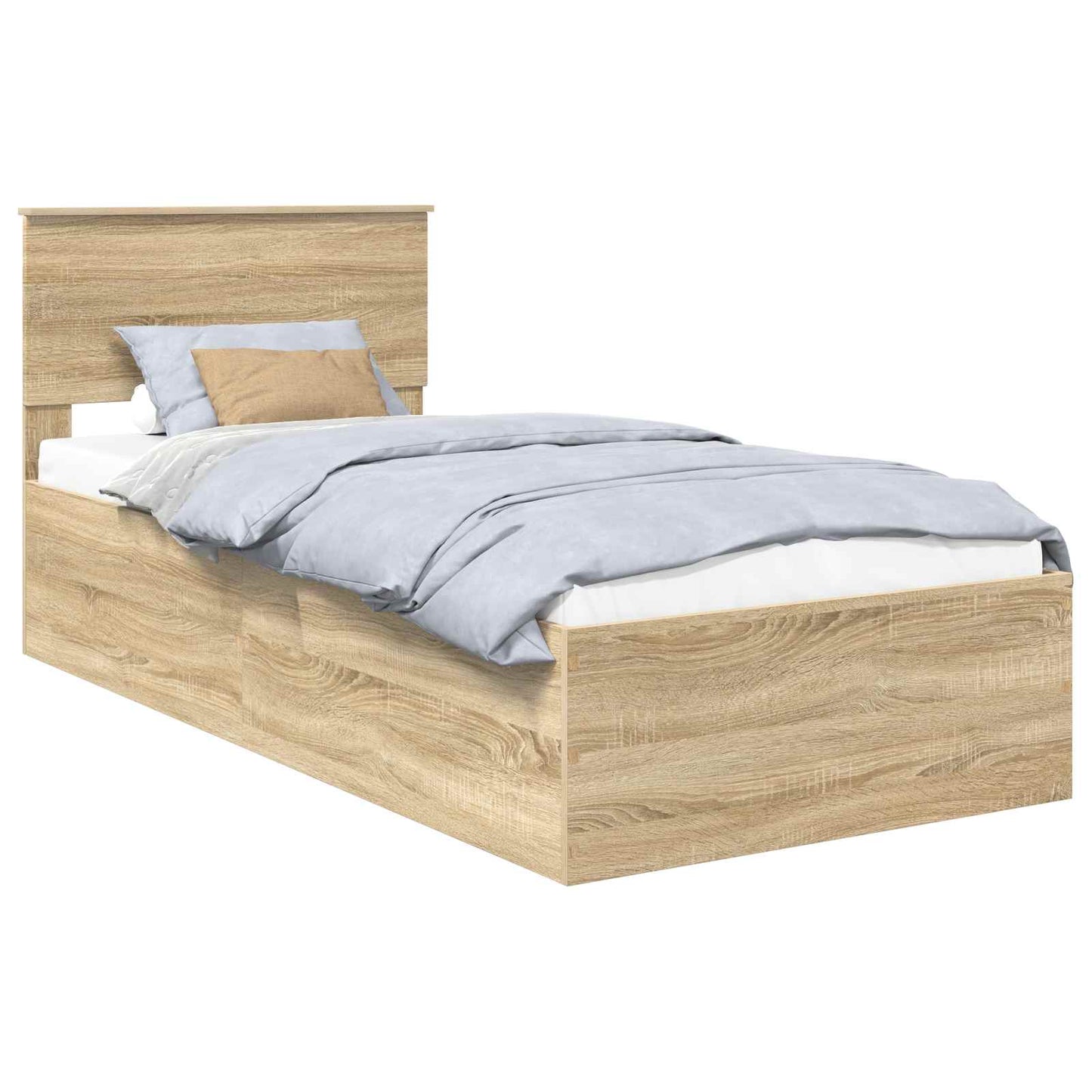 vidaXL Σκελετός Κρεβατιού Δρύς Sonoma 75 x 190 cm Επεξεργασμένο ξύλο