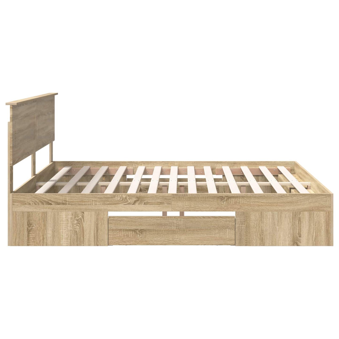 vidaXL Σκελετός Κρεβατιού Δρύς Sonoma 200 x 200 cm Επεξεργασμένο ξύλο
