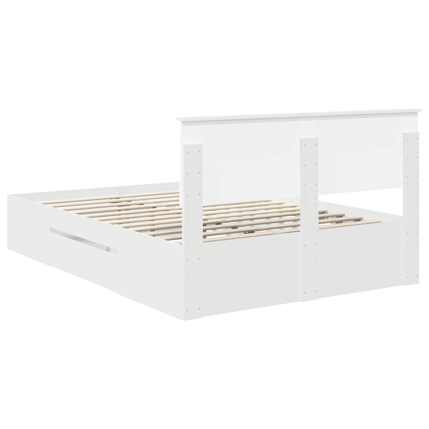 vidaXL Σκελετός Κρεβατιού Λευκό 150 x 200 cm Επεξεργασμένο ξύλο