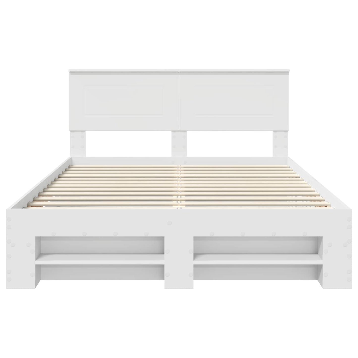 vidaXL Σκελετός Κρεβατιού Λευκό 150 x 200 cm Επεξεργασμένο ξύλο