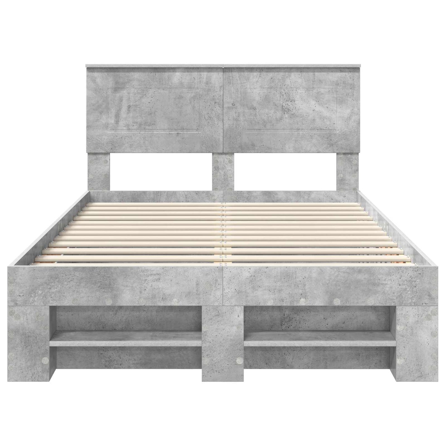 vidaXL Σκελετός Κρεβατιού με κεφαλάρι Σκυρόδεμα Γκρι 120 x 200 cm