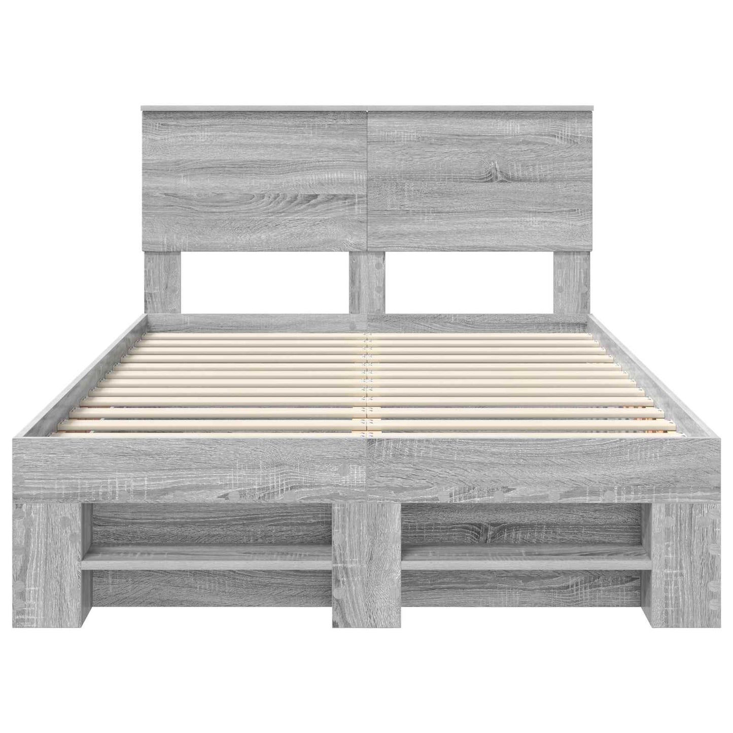 vidaXL Σκελετός Κρεβατιού με κεφαλάρι Γκρίζο Σονομα 120 x 200 cm