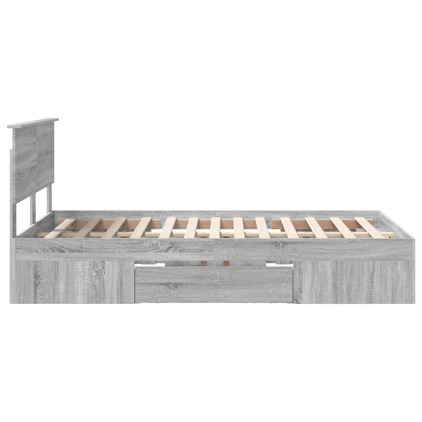 vidaXL Σκελετός Κρεβατιού με κεφαλάρι Γκρίζο Σονομα 120 x 200 cm