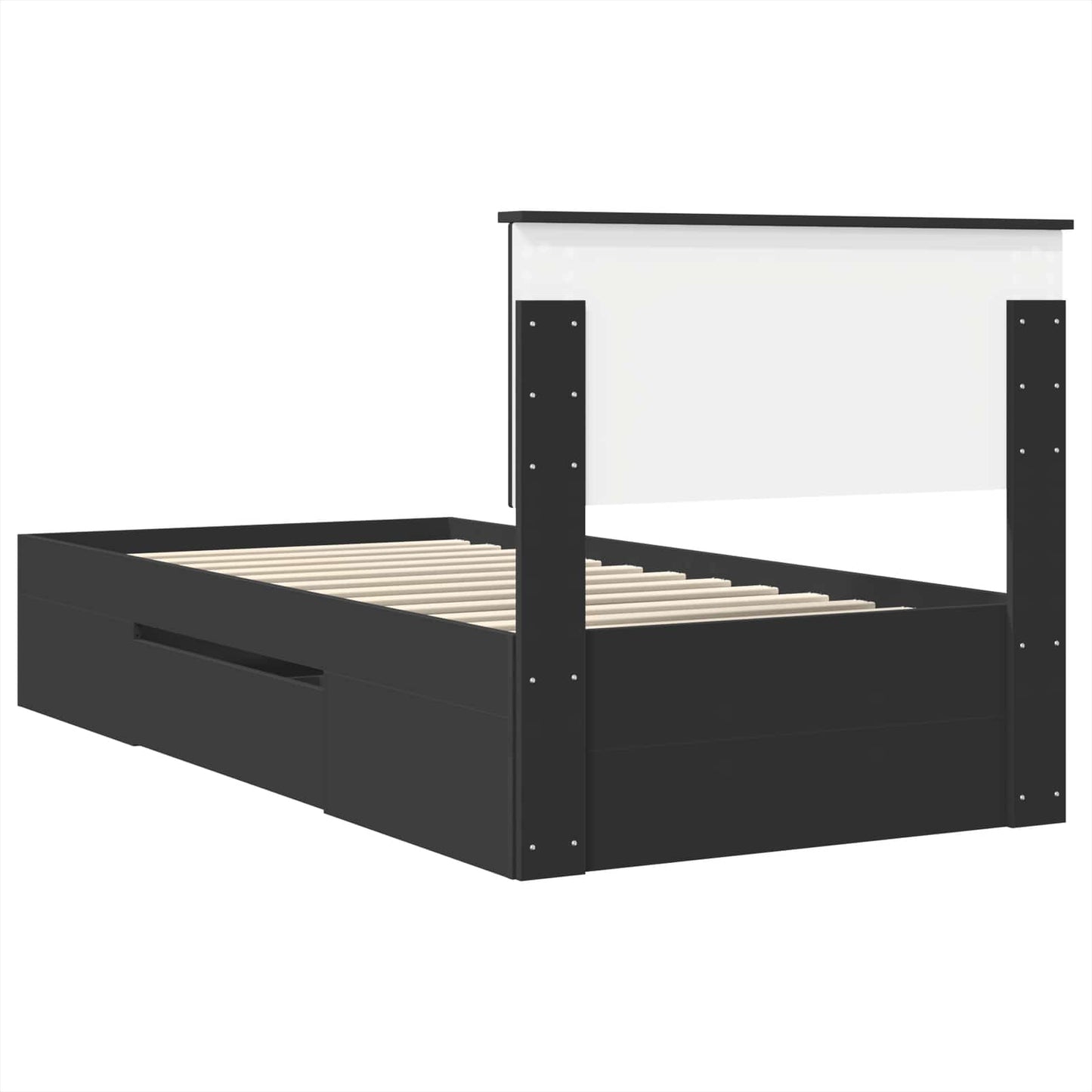vidaXL Σκελετός Κρεβατιού Μαύρο 80 x 200 cm Επεξεργασμένο ξύλο