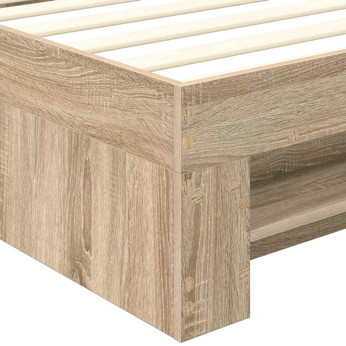 vidaXL Σκελετός Κρεβατιού Δρύς Sonoma 80 x 200 cm Επεξεργασμένο ξύλο