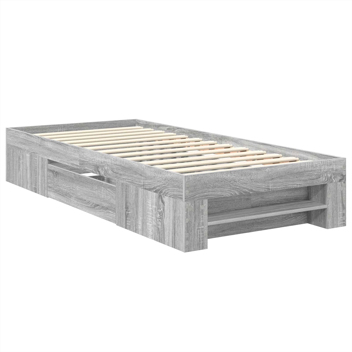 vidaXL Σκελετός Κρεβατιού Γκρίζο Σονομα 80 x 200 cm Επεξεργασμένο ξύλο