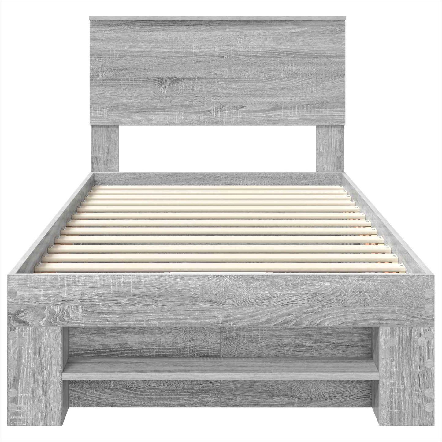 vidaXL Σκελετός Κρεβατιού Γκρίζο Σονομα 80 x 200 cm Επεξεργασμένο ξύλο