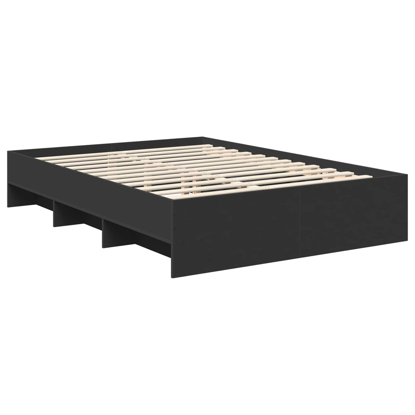 vidaXL Σκελετός Κρεβατιού Μαύρο 150 x 200 cm Επεξεργασμένο ξύλο