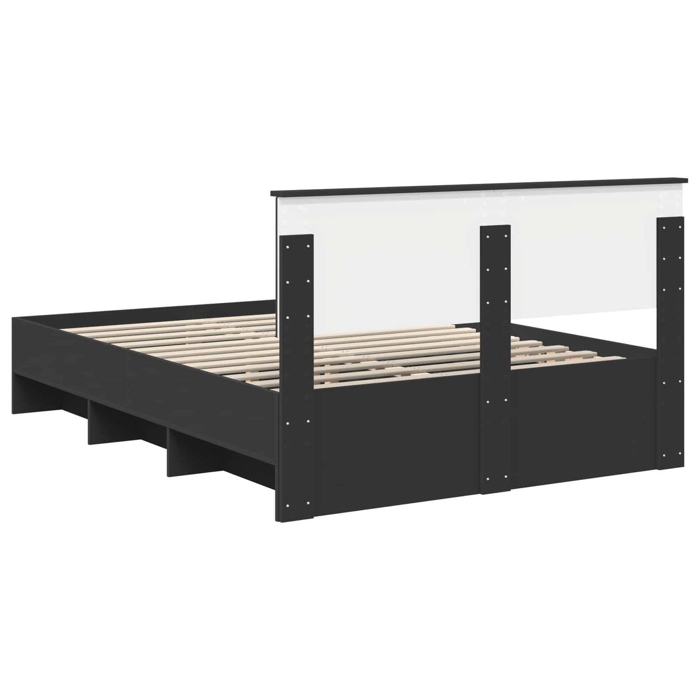 vidaXL Σκελετός Κρεβατιού Μαύρο 150 x 200 cm Επεξεργασμένο ξύλο