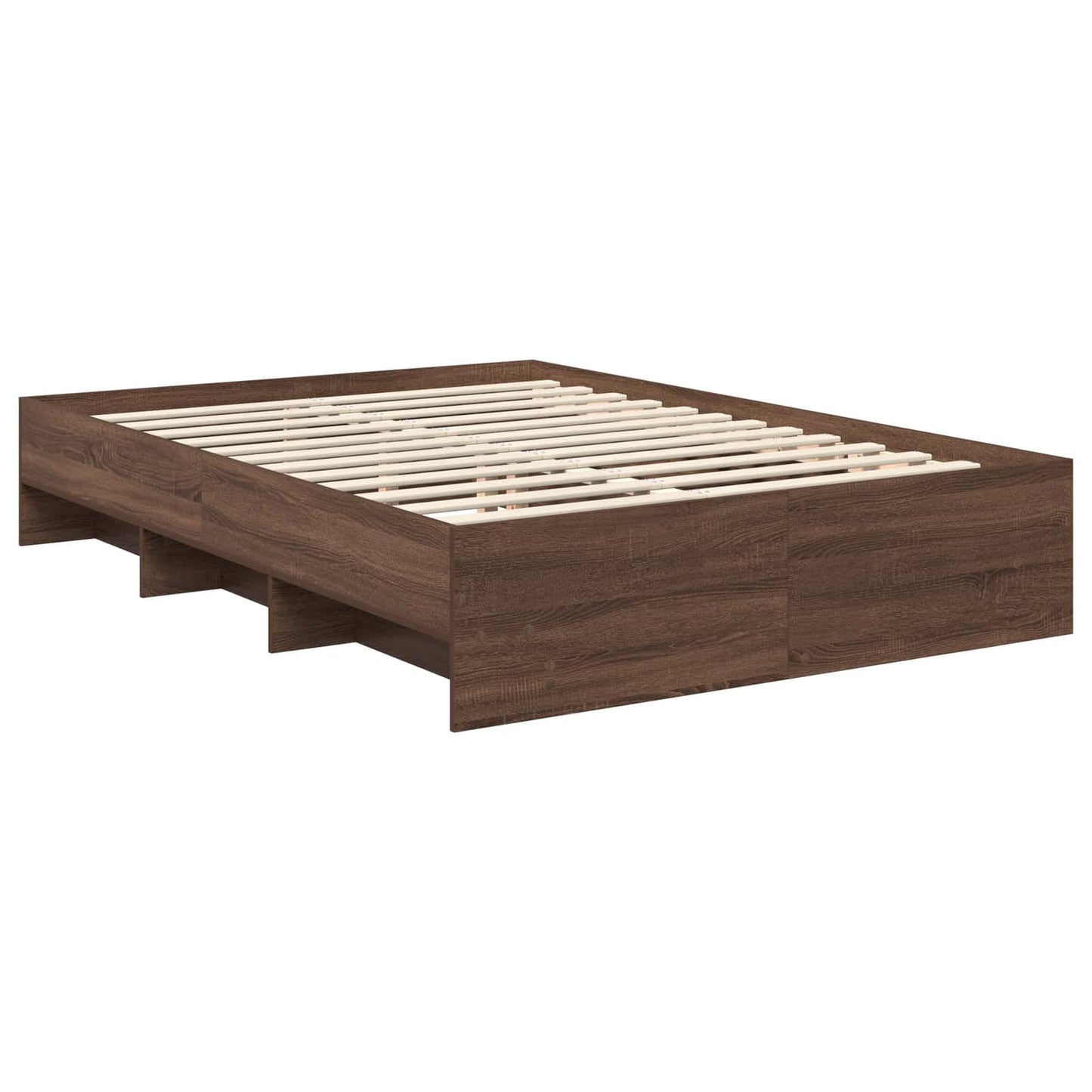 vidaXL Σκελετός Κρεβατιού Καφέ δρυς 150 x 200 cm Επεξεργασμένο ξύλο