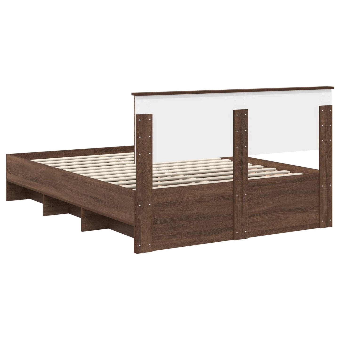vidaXL Σκελετός Κρεβατιού Καφέ δρυς 150 x 200 cm Επεξεργασμένο ξύλο