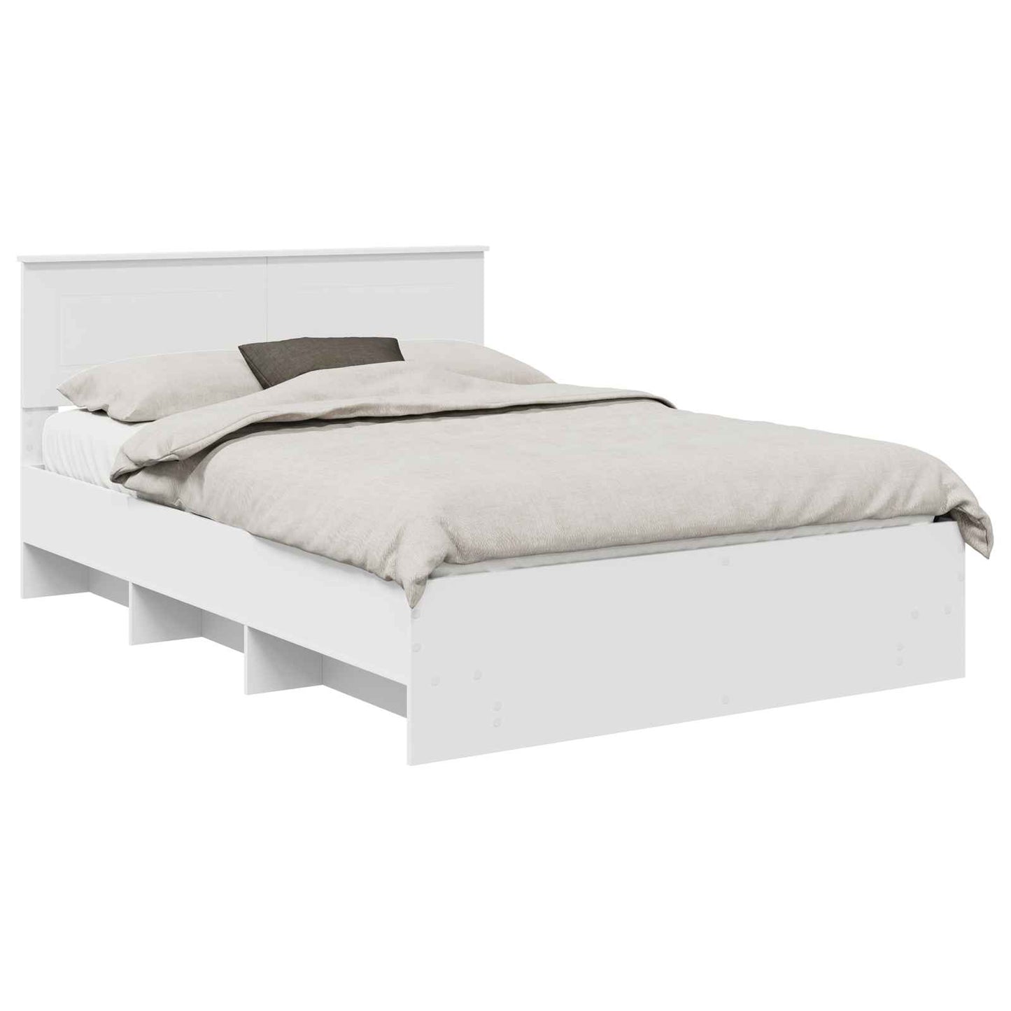 vidaXL Σκελετός Κρεβατιού Λευκό 140 x 200 cm Επεξεργασμένο ξύλο