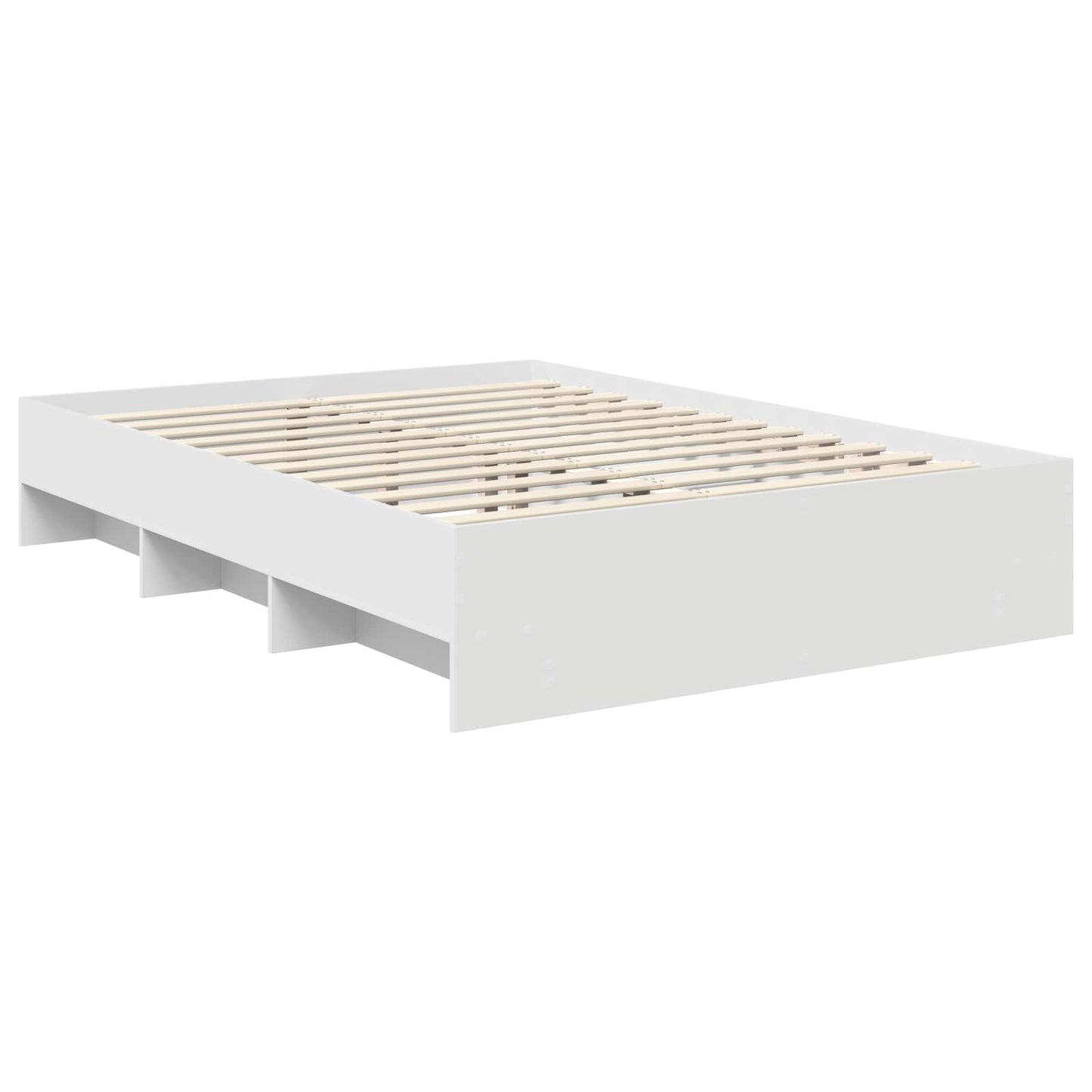 vidaXL Σκελετός Κρεβατιού Λευκό 140 x 200 cm Επεξεργασμένο ξύλο