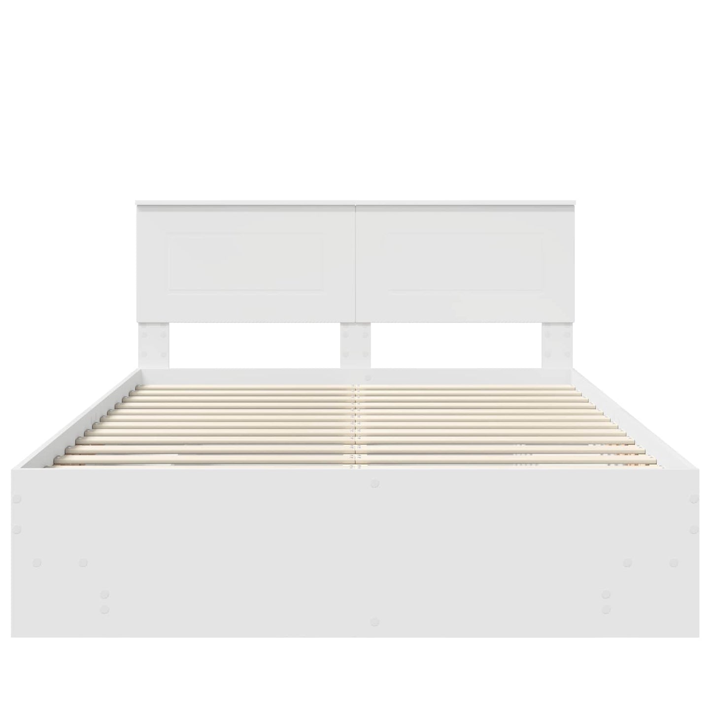 vidaXL Σκελετός Κρεβατιού Λευκό 140 x 200 cm Επεξεργασμένο ξύλο