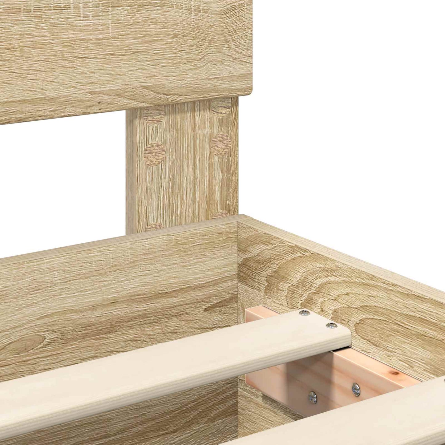 vidaXL Σκελετός Κρεβατιού Δρύς Sonoma 140 x 200 cm Επεξεργασμένο ξύλο