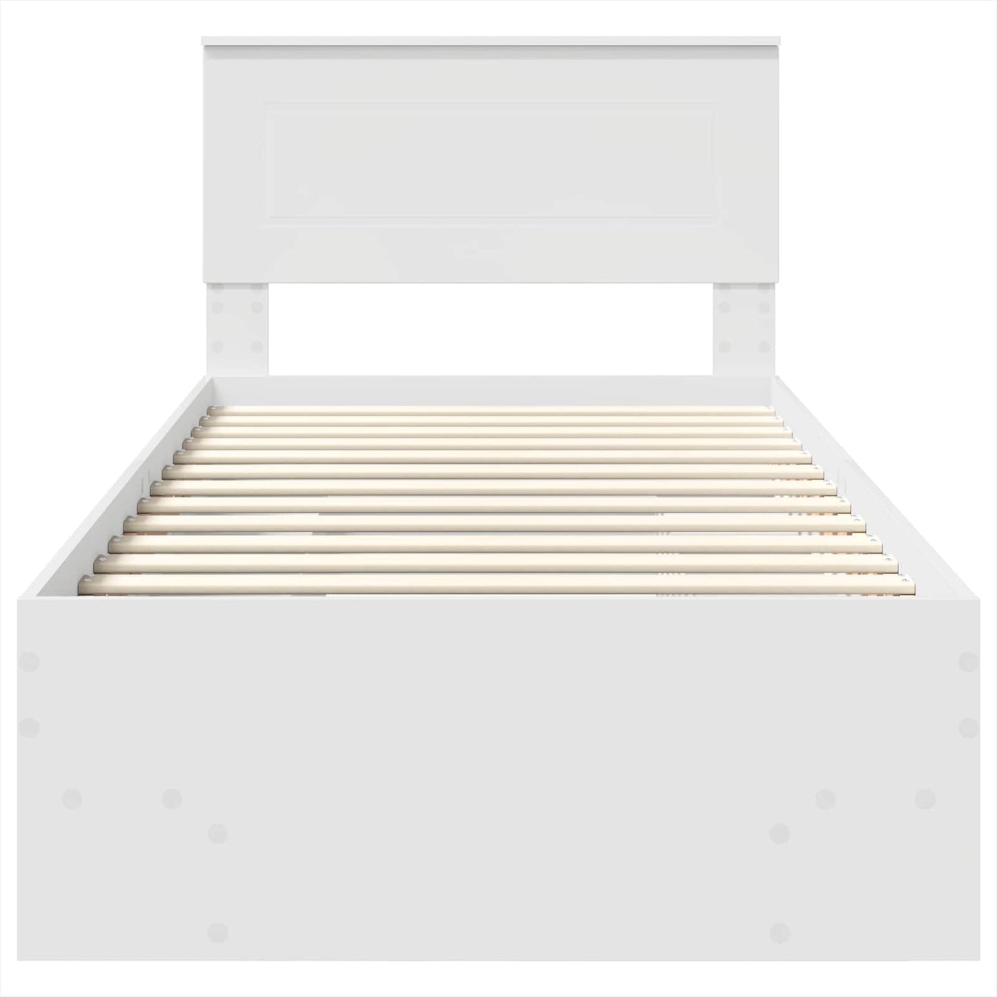 vidaXL Σκελετός Κρεβατιού Λευκό 120 x 123 εκ. Επεξεργασμένο ξύλο
