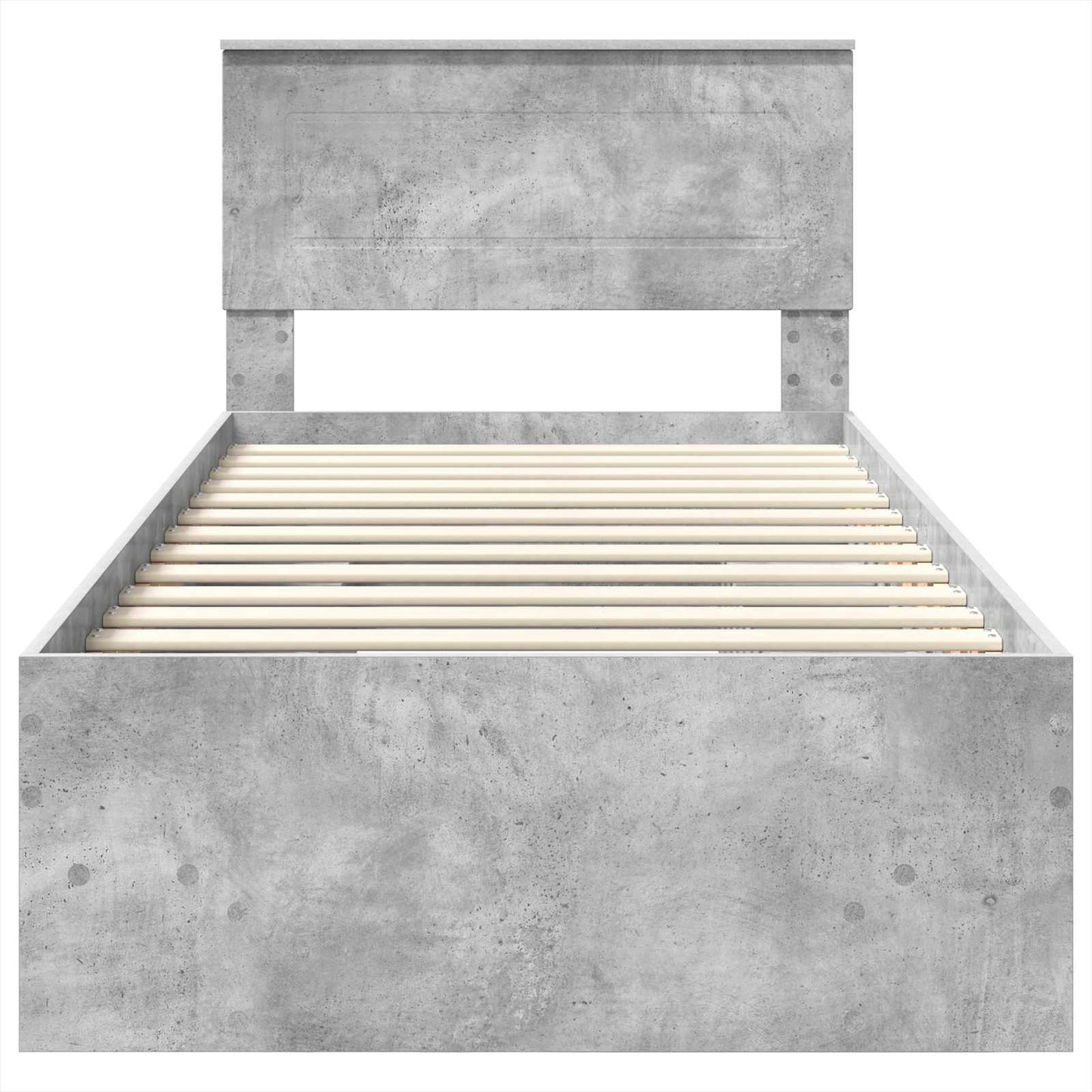 vidaXL Σκελετός Κρεβατιού με κεφαλάρι Σκυρόδεμα Γκρι 90 x 200 cm