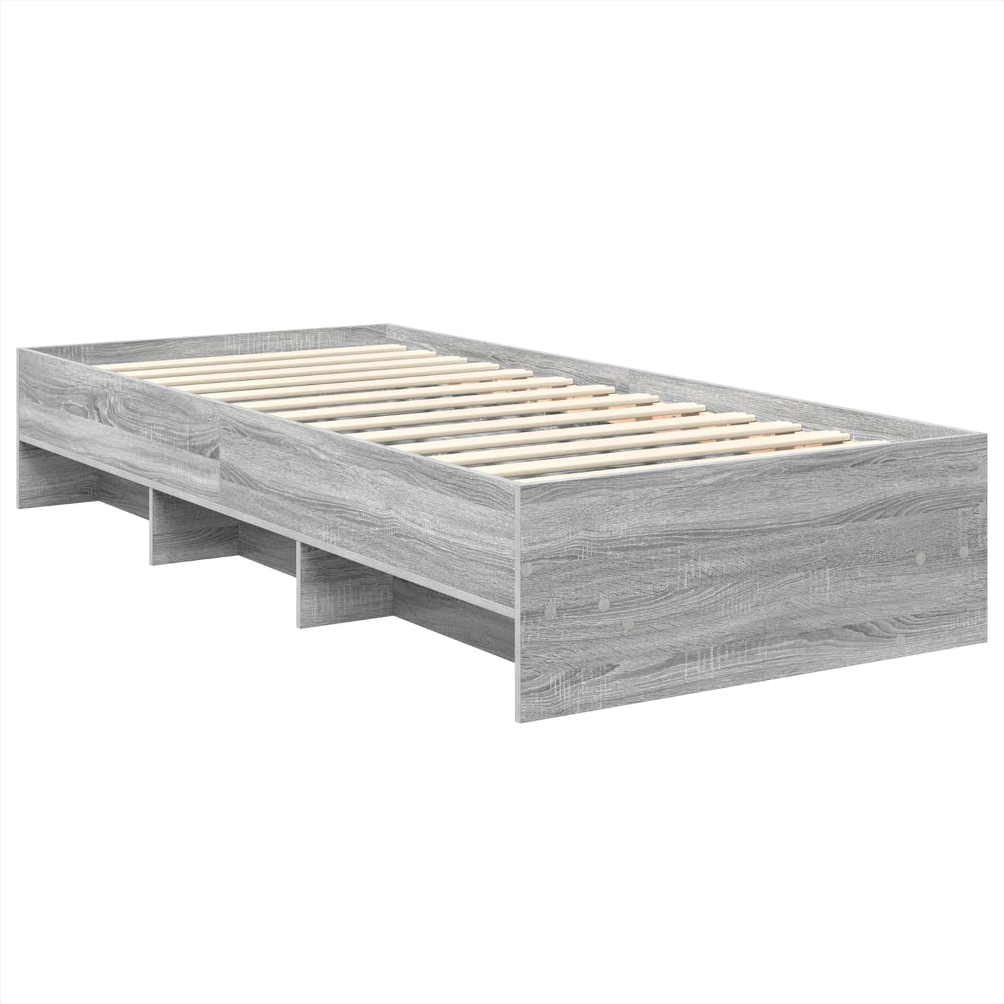 vidaXL Σκελετός Κρεβατιού Γκρίζο Σονομα 80 x 200 cm Επεξεργασμένο ξύλο