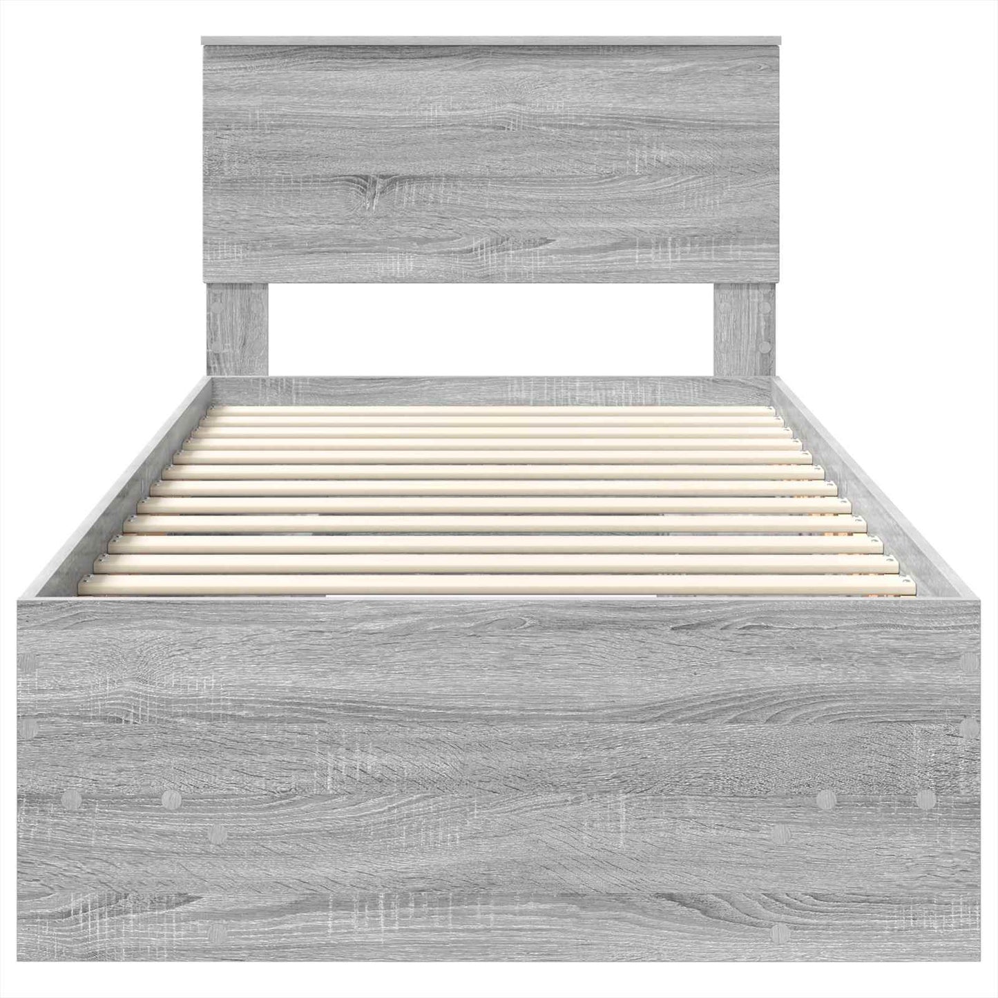 vidaXL Σκελετός Κρεβατιού Γκρίζο Σονομα 80 x 200 cm Επεξεργασμένο ξύλο