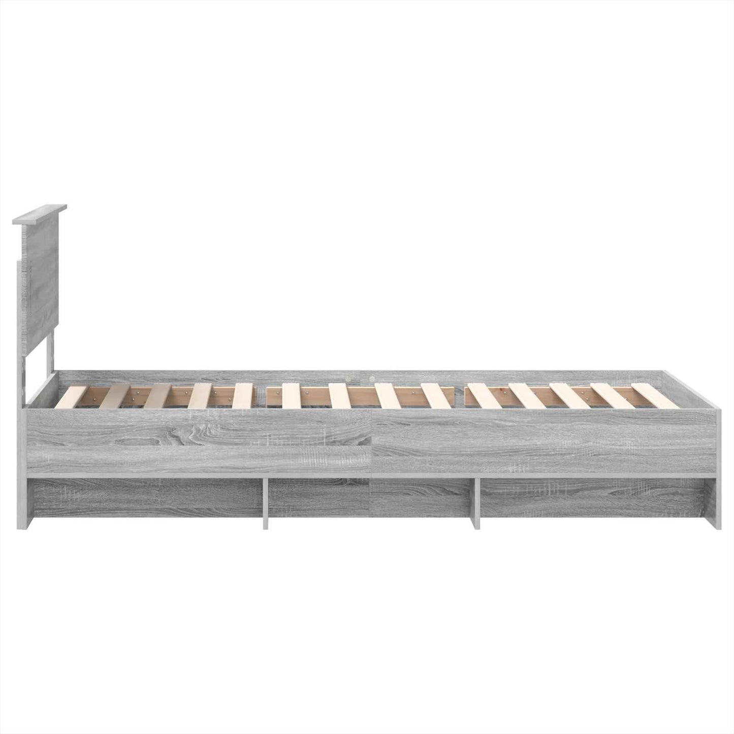 vidaXL Σκελετός Κρεβατιού Γκρίζο Σονομα 80 x 200 cm Επεξεργασμένο ξύλο